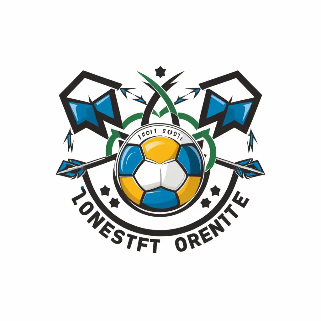 a logo design,with the text "LOWESTOFT ORIENT", main symbol:Soccer Logo of an Asian soccer team in England,Minimalistic,clear background