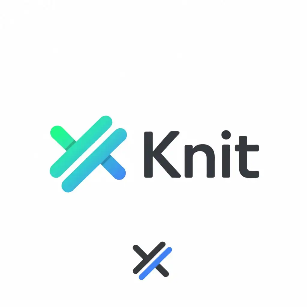 a logo design,with the text "knit", main symbol:knit code,Minimalistic,be used in Internet industry,clear background