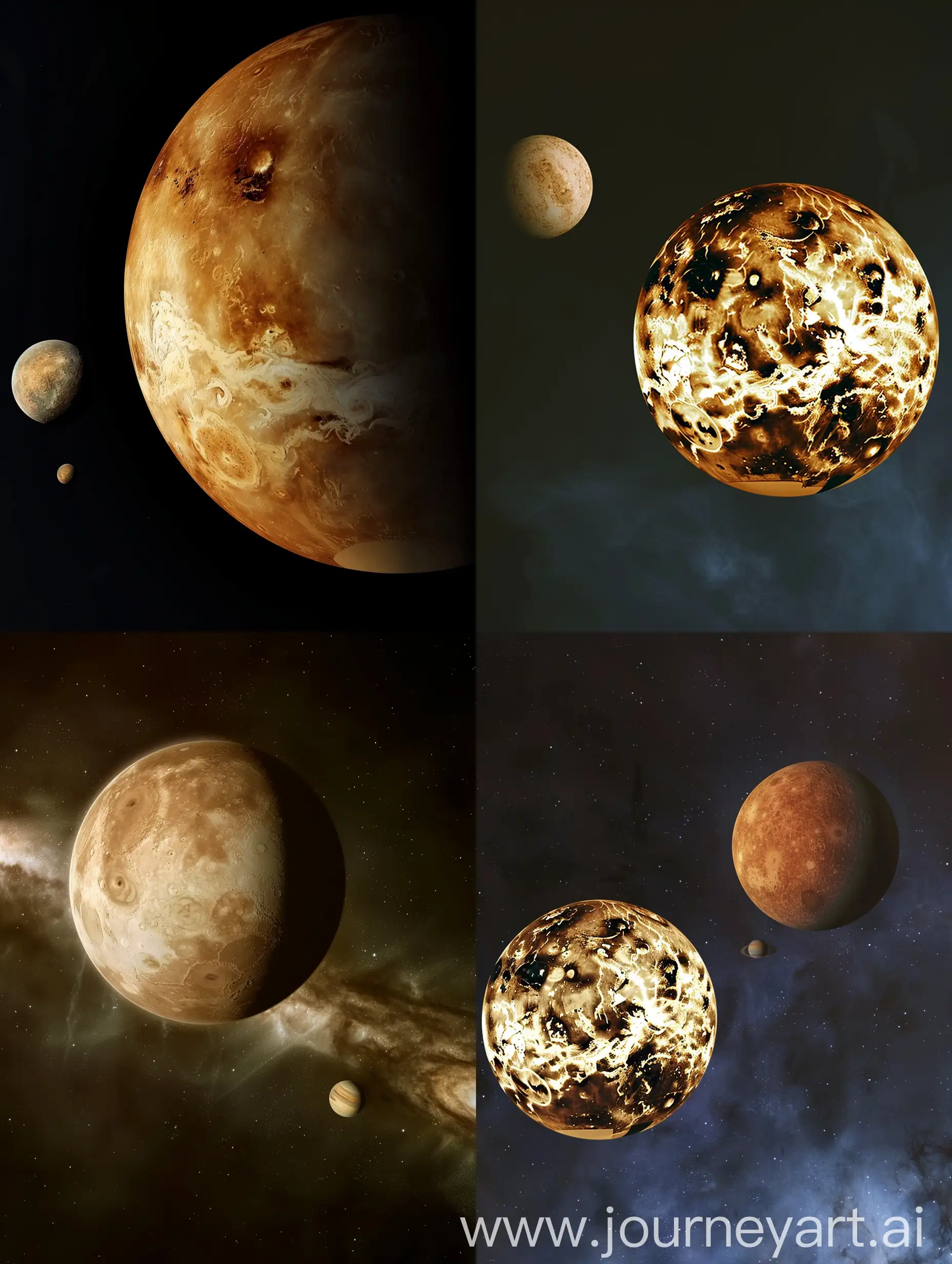 Planetary-Alignment-Venus-Next-to-Mercury-in-Space
