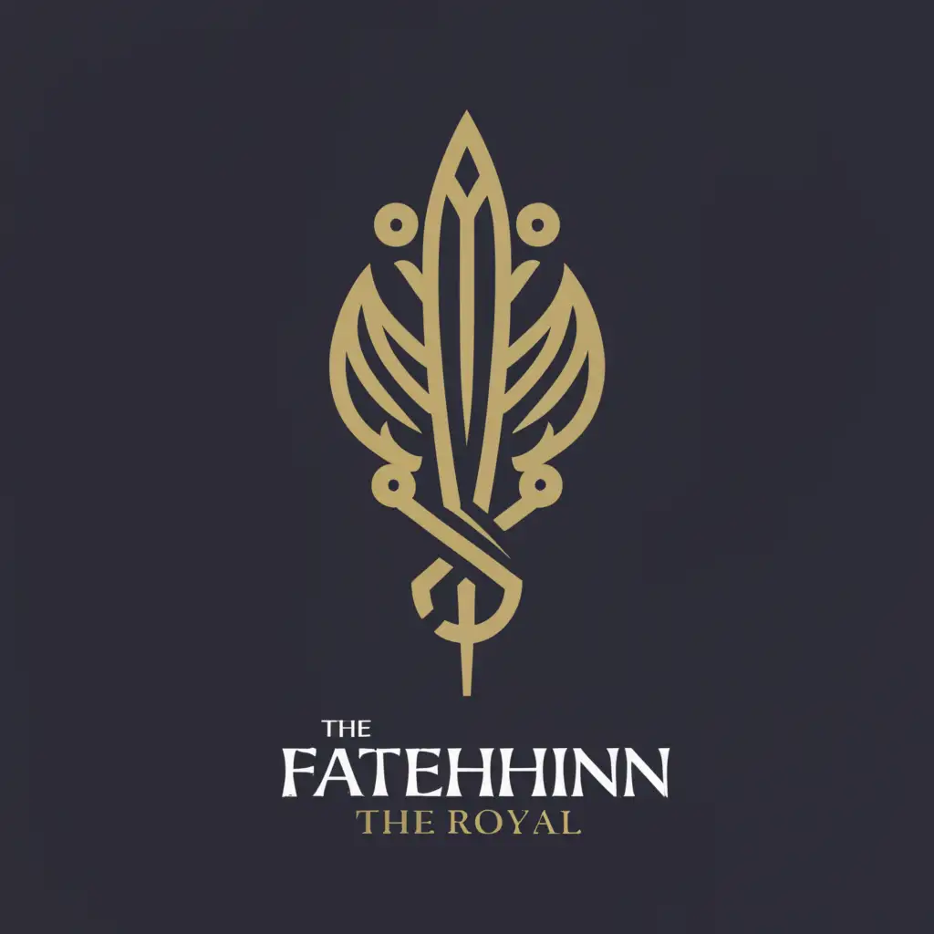 a logo design,with the text "theroyalfatehinn", main symbol:trident,Moderate,be used in Religious industry,clear background