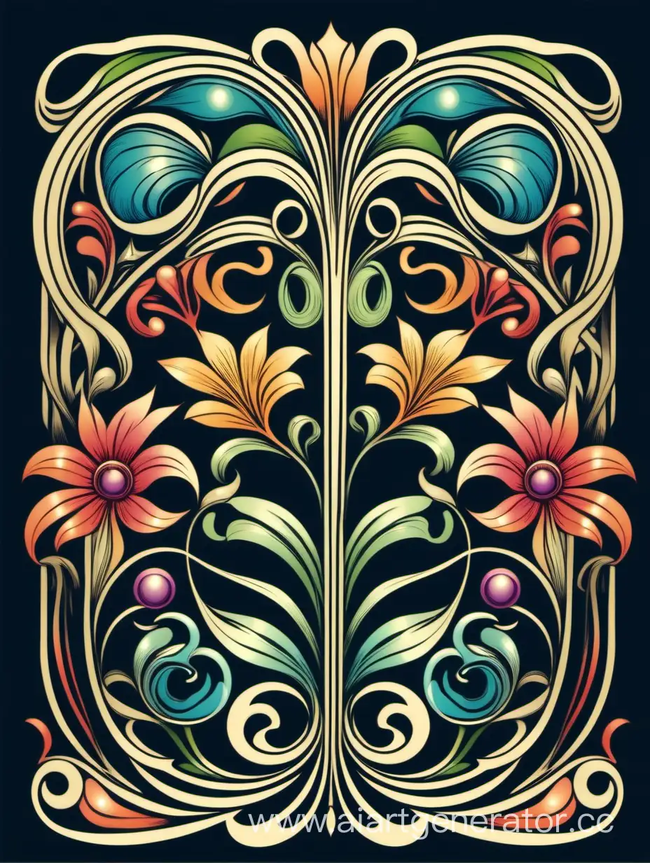 Elegant-Art-Nouveau-Multicolor-Ornamental-Graphic-Accents