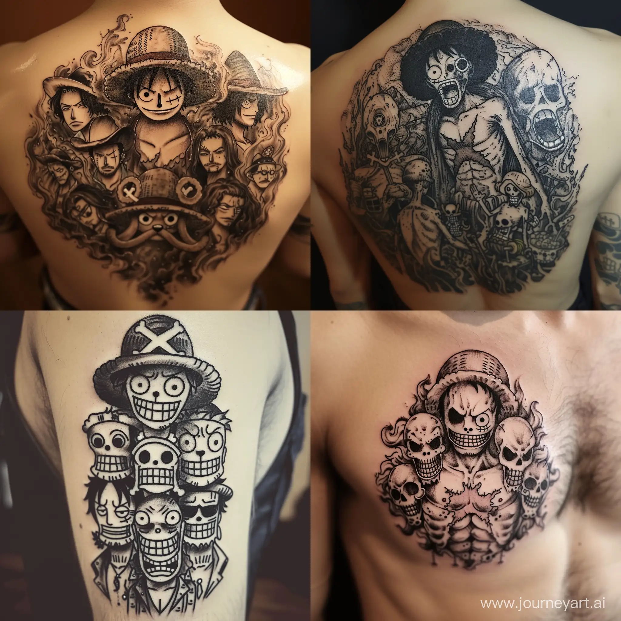One-Piece-Tattoo-Gothic-Style-with-All-Members-of-the-Straw-Hat-Pirates