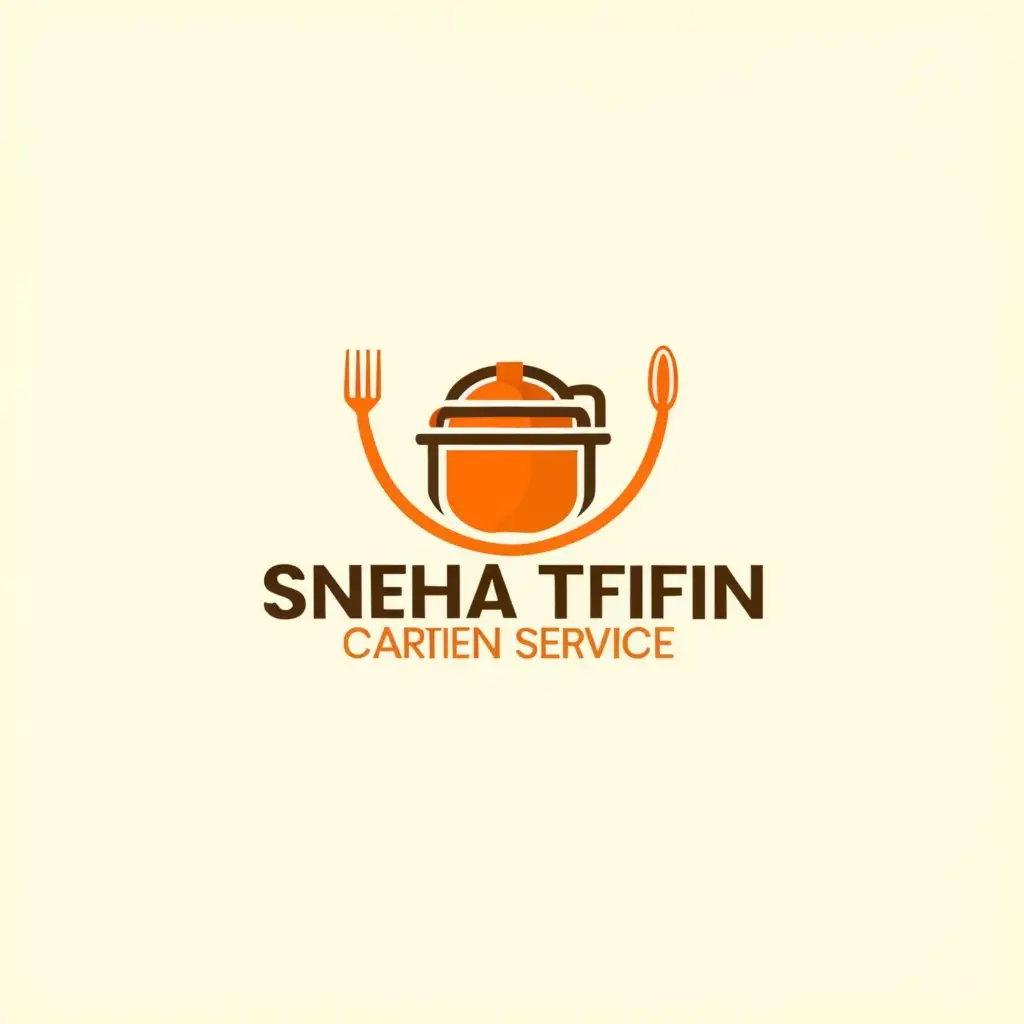 Logo-Design-For-Sneha-Tiffin-Service-Round-Shape-with-Clear-Background