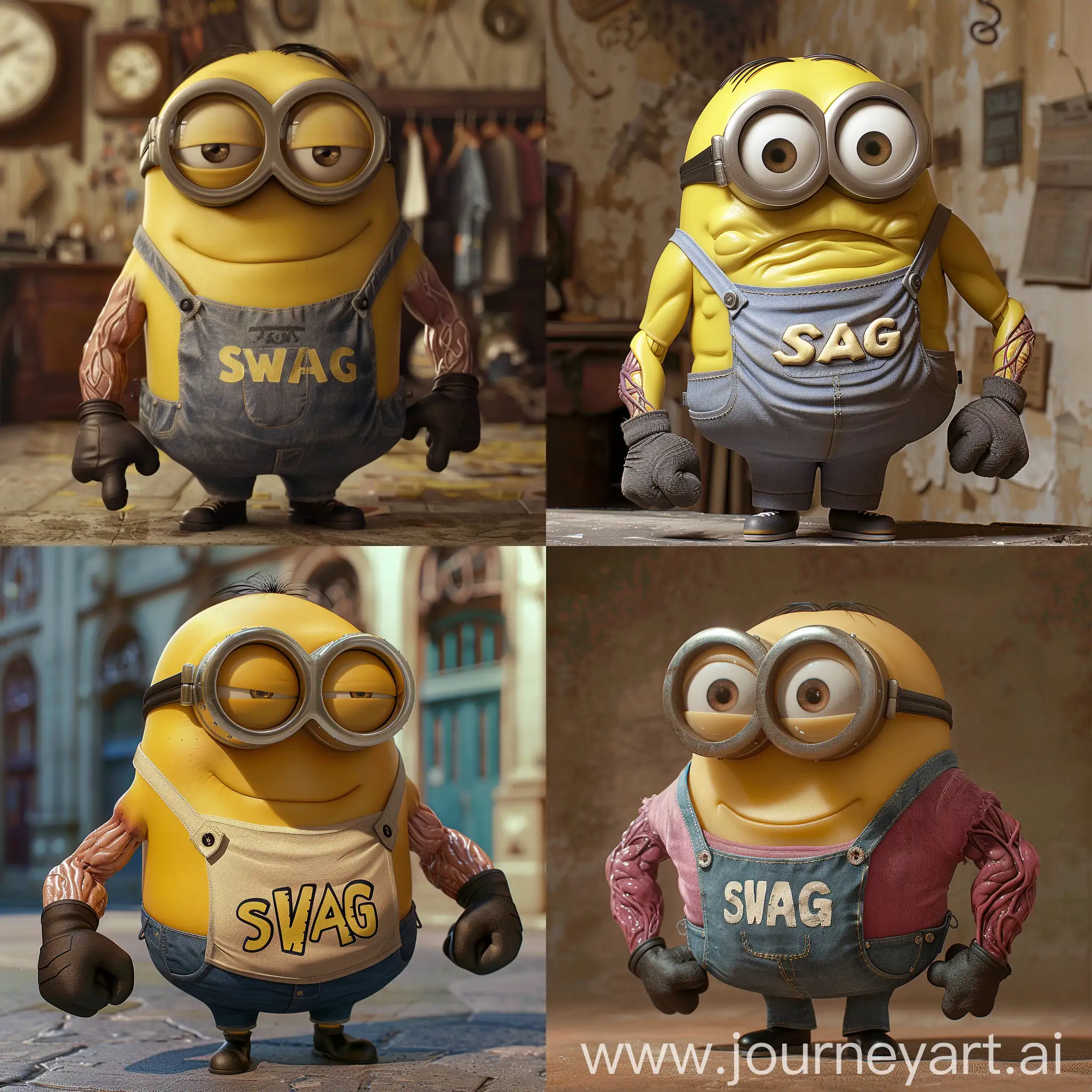 Swaggering-Minion-with-Bulging-Veins-in-TShirt