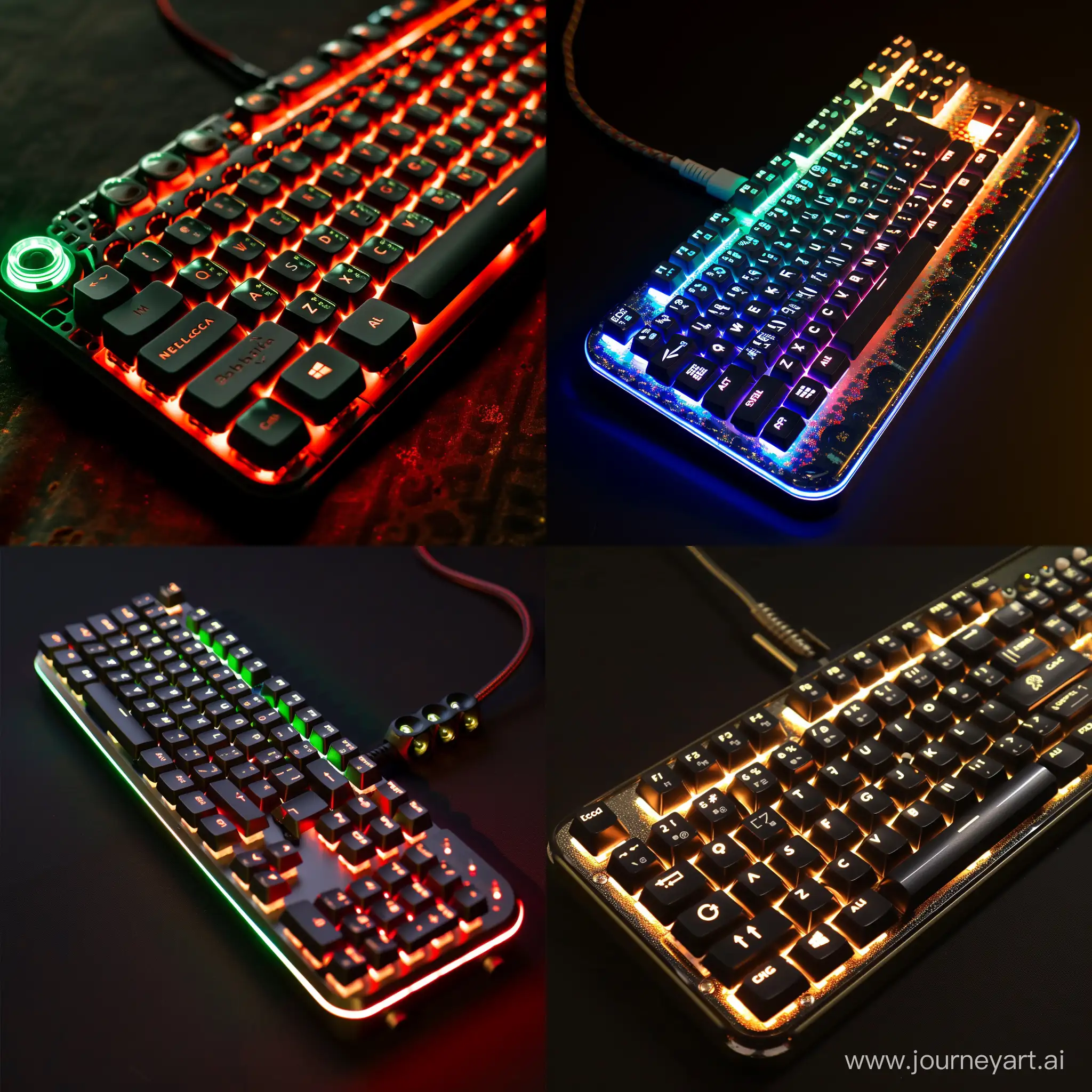 Mechanical keyboard with backlight and text "Nelcan Book" And with Russian letters 