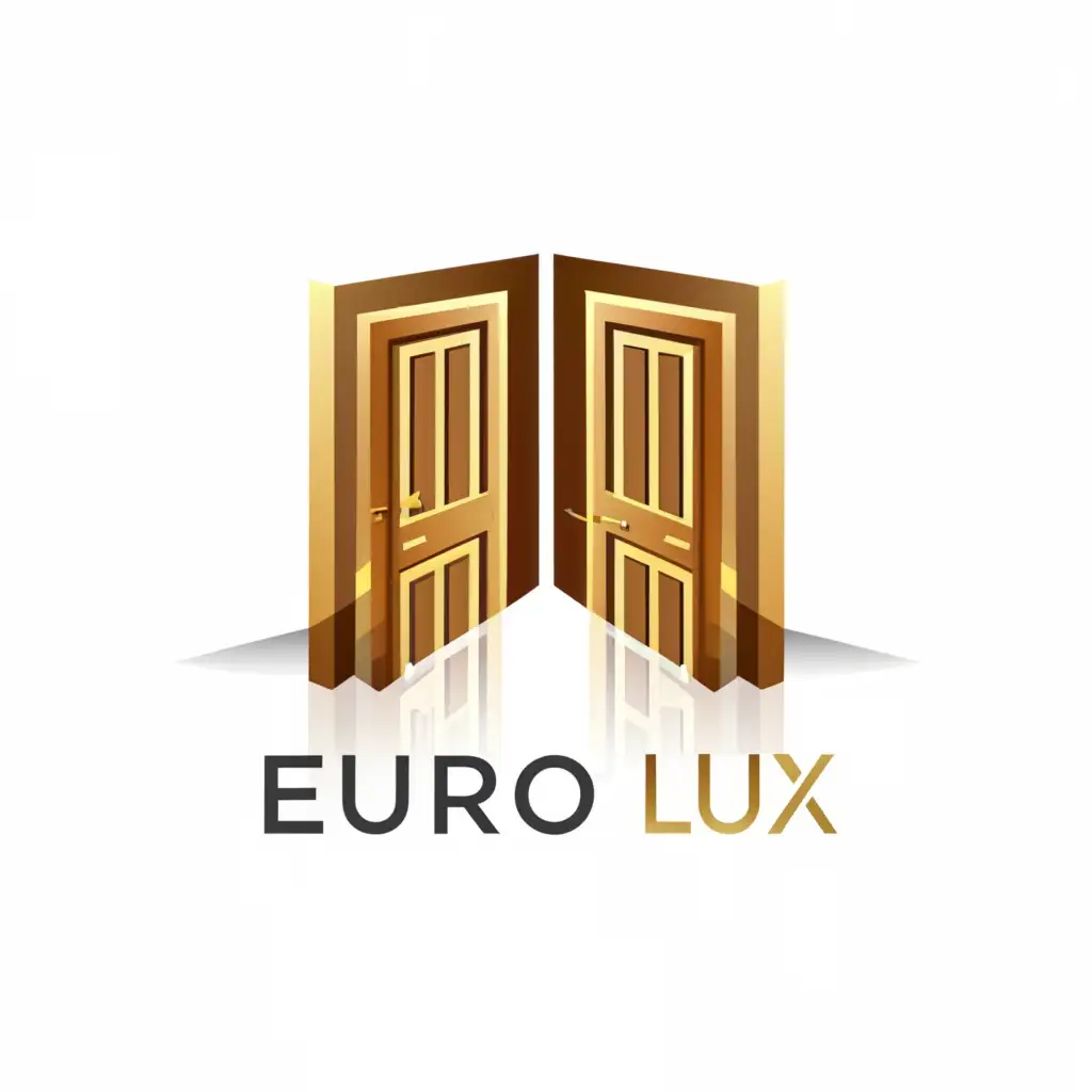 LOGO-Design-For-EURO-LUX-Minimalistic-Doors-Symbol-on-Clear-Background
