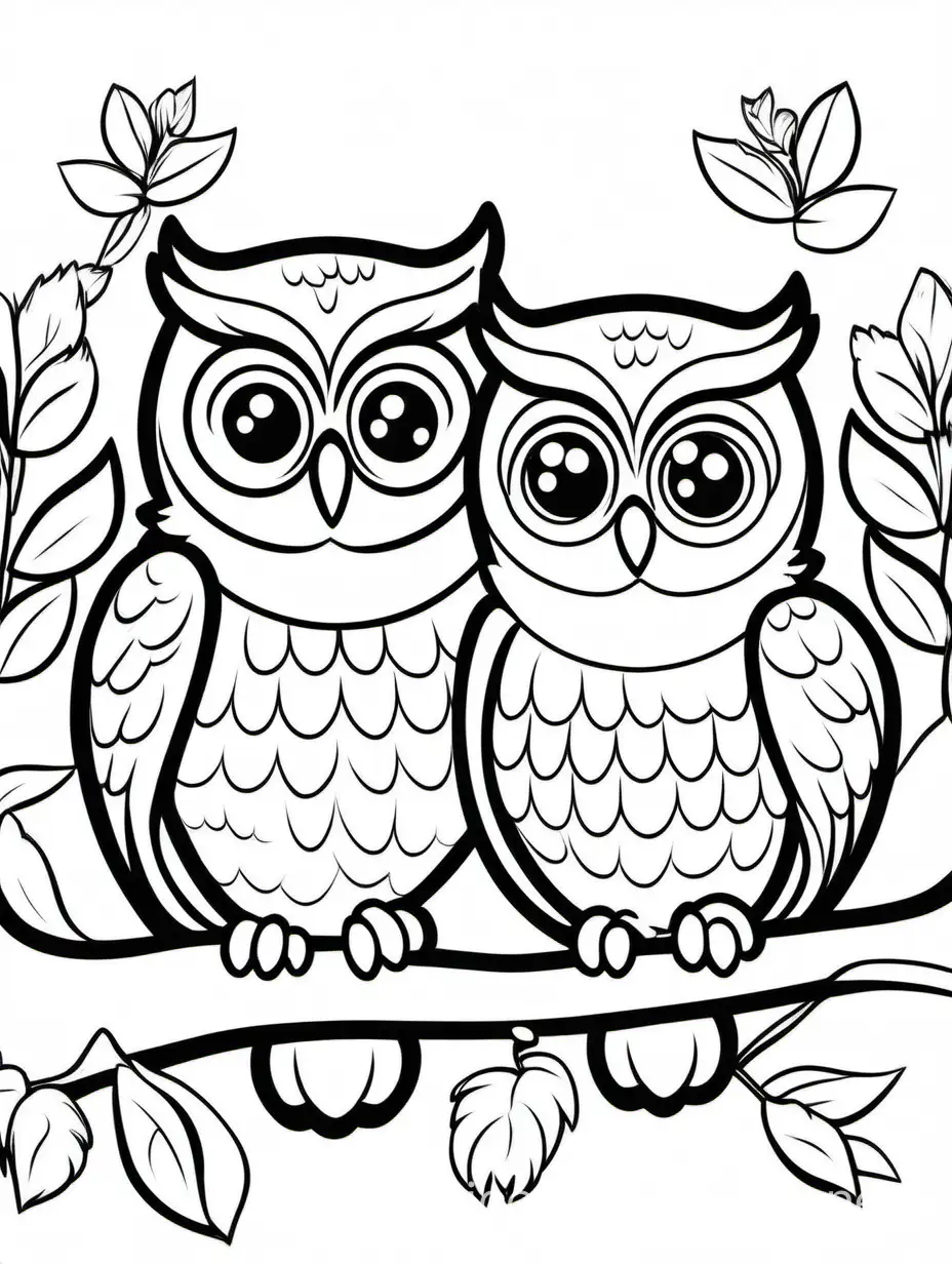 Cute-Owl-and-Baby-Coloring-Page-for-Kids