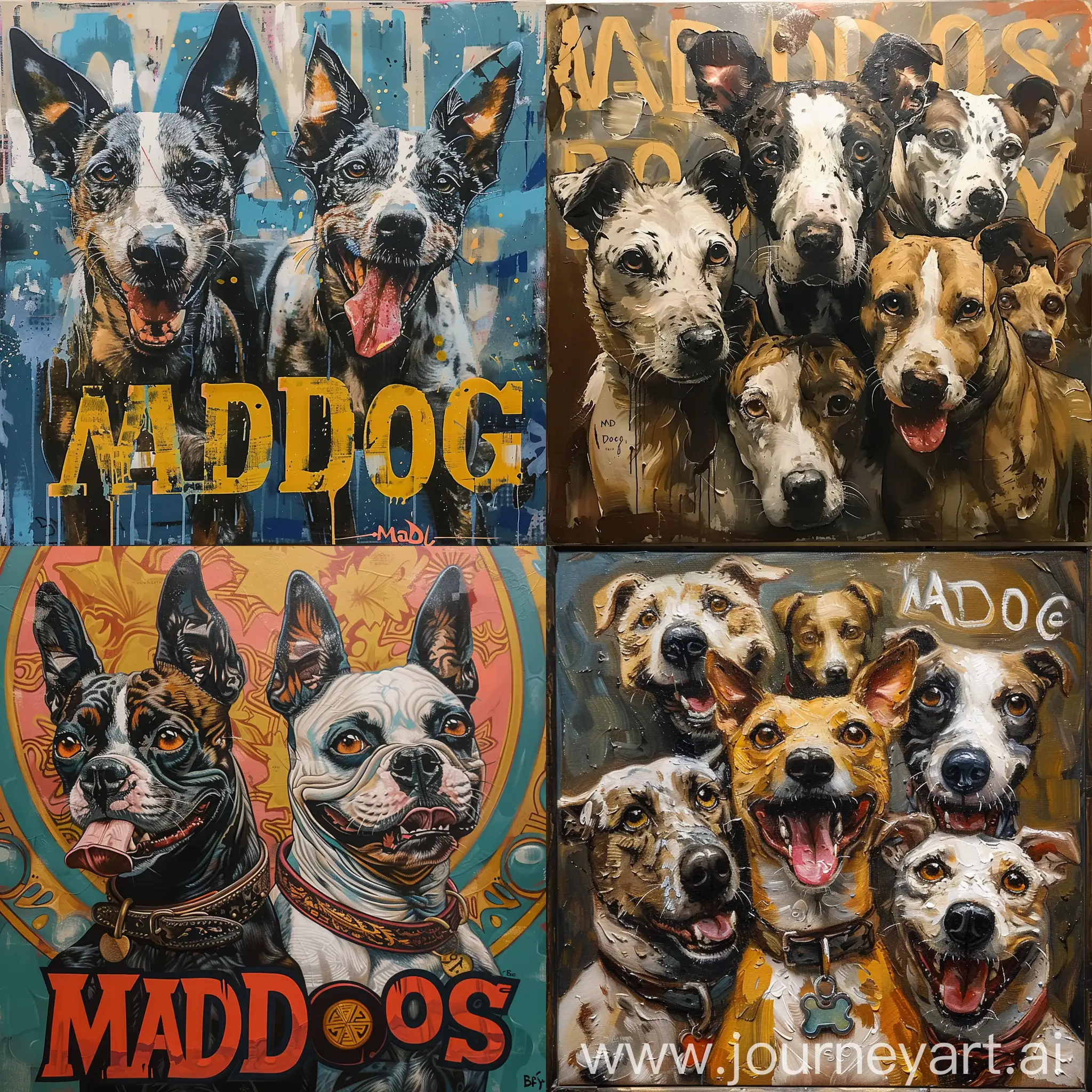 Vibrant-Mad-Dogs-Digital-Art-with-6-Variations-in-a-11-Aspect-Ratio-Limited-Edition-No-45370