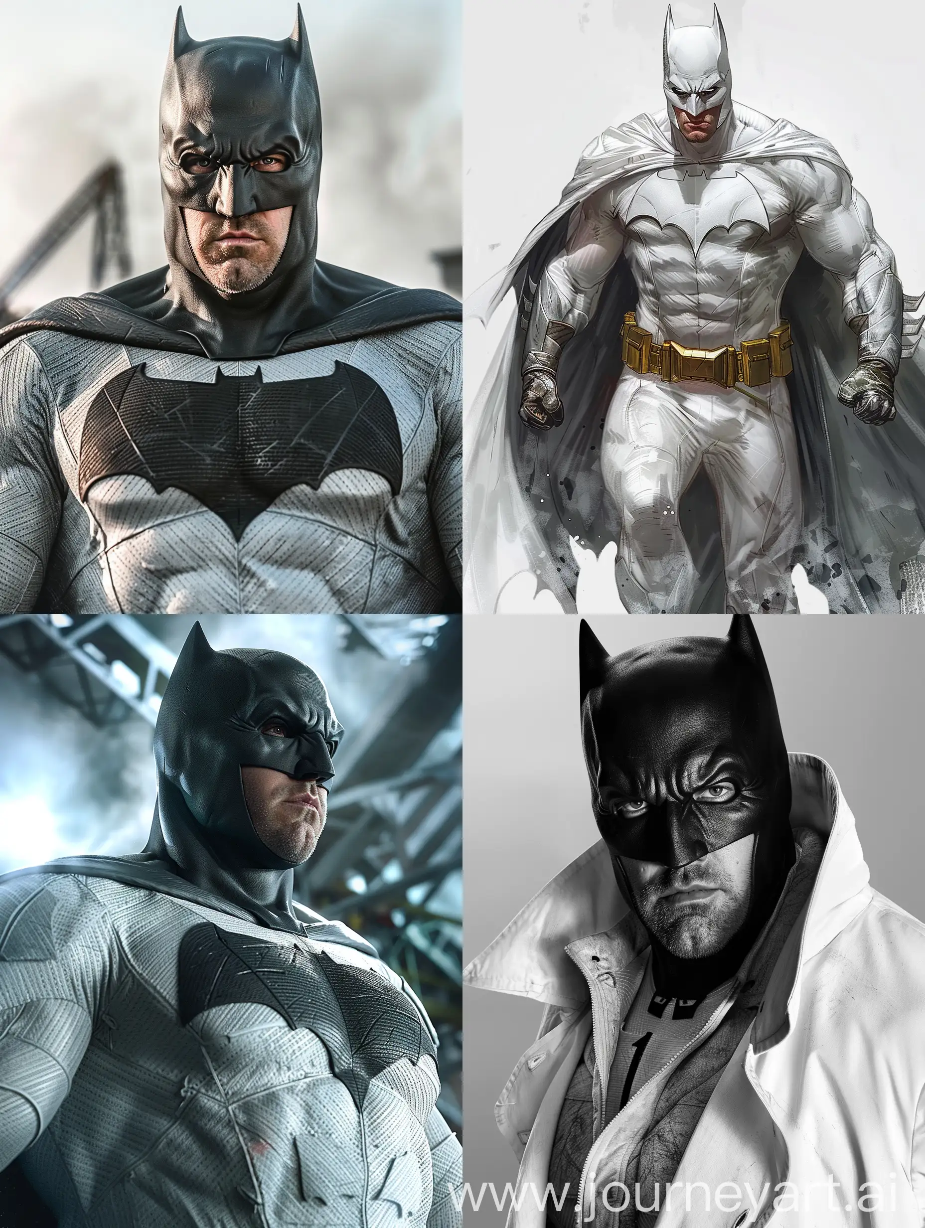 Ben Affleck as Batman in white movie 