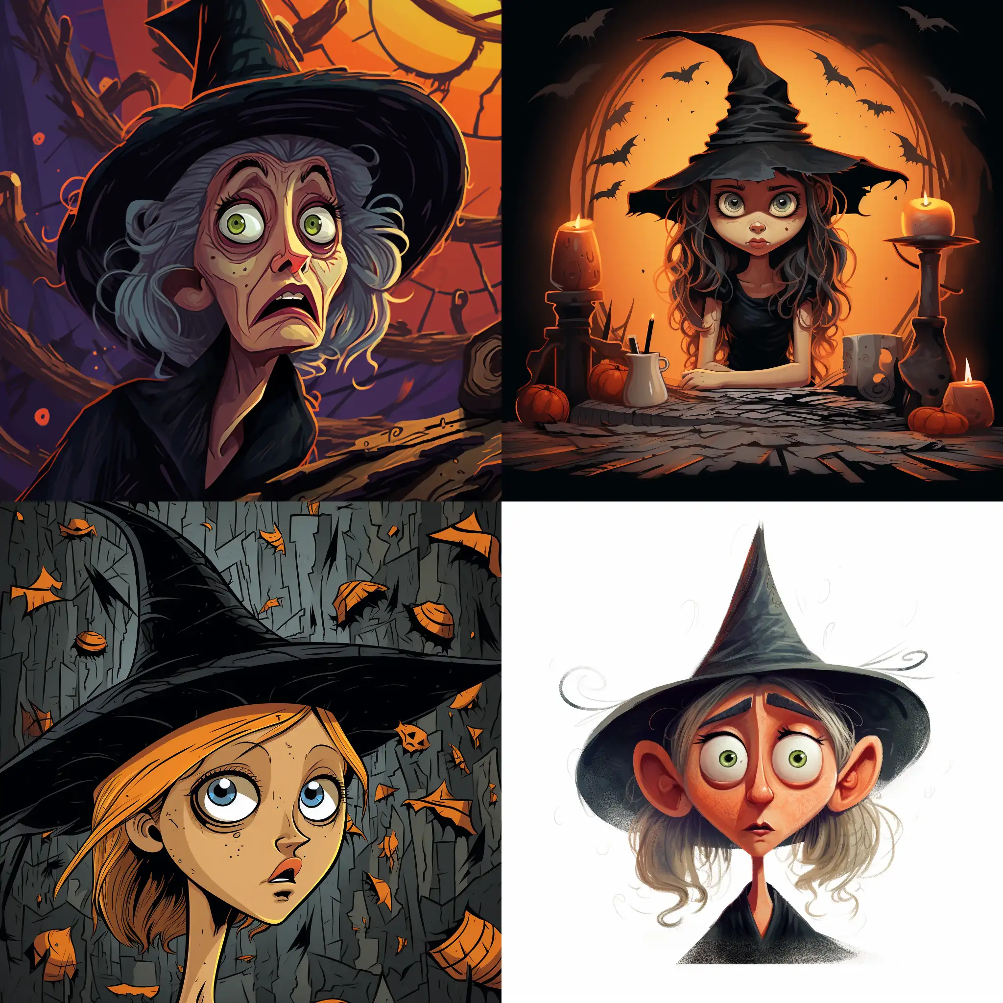 Whimsical-Cartoon-Witch-Overcoming-Boredom-in-a-Square-Format