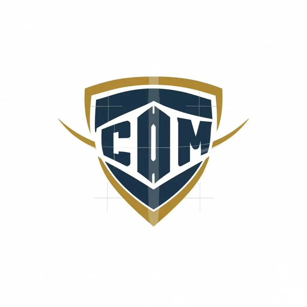 logo, Shield, with the text "Com", typography, be used in Finance industry