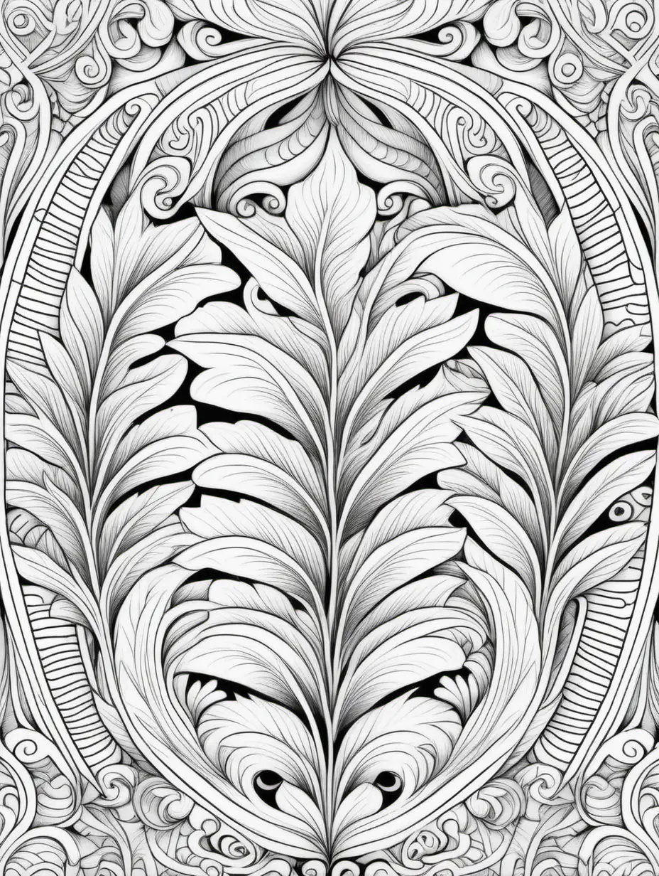 repeating pattern a coloring book, black and white, relaxing design