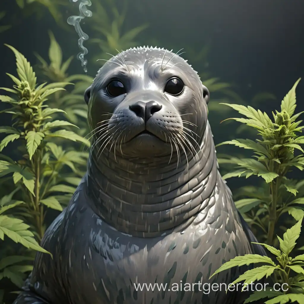 Pixel-Art-of-a-Seal-Smoking-Marijuana