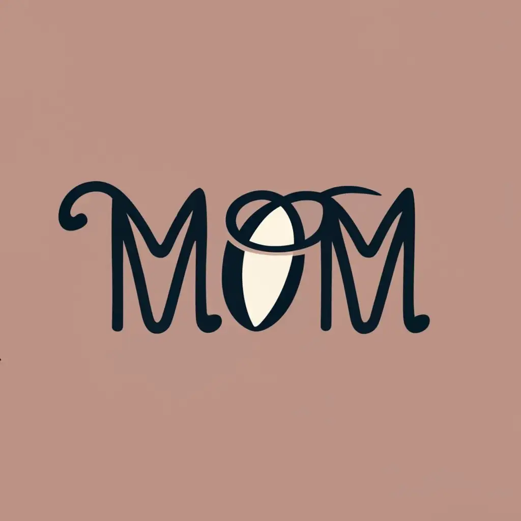 logo, Mom, with the text "Mom", typography, be used in Travel industry