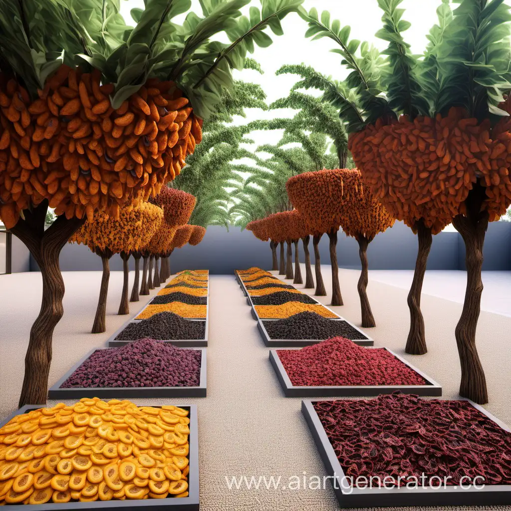 Vibrant-Dried-Fruit-Garden-Bursting-with-Colorful-Harvest