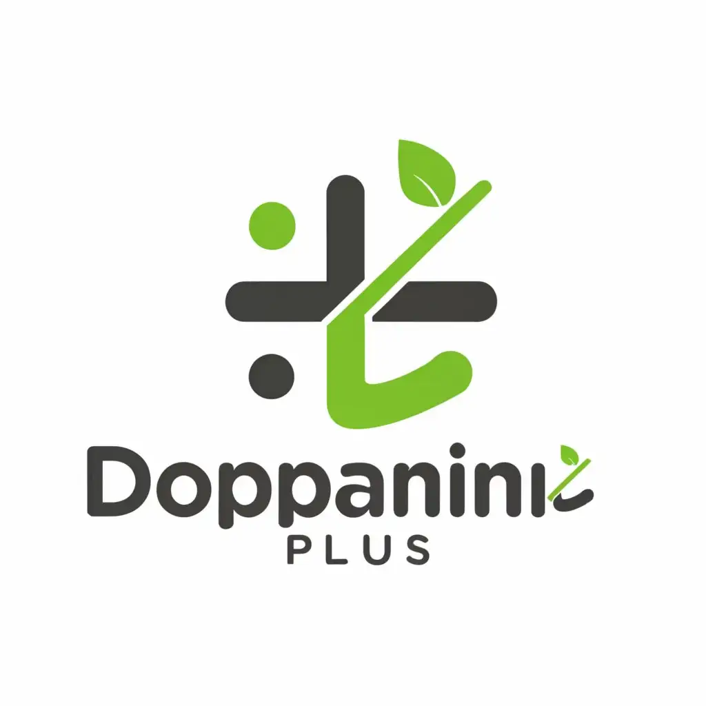 a logo design, with the text 'Dopamine plus', main symbol:flat, plus, clock, space, green main theme, boost, effective, chill, soft, minimalism, Minimalistic, be used in Education industry, clear background, main text:no symbol