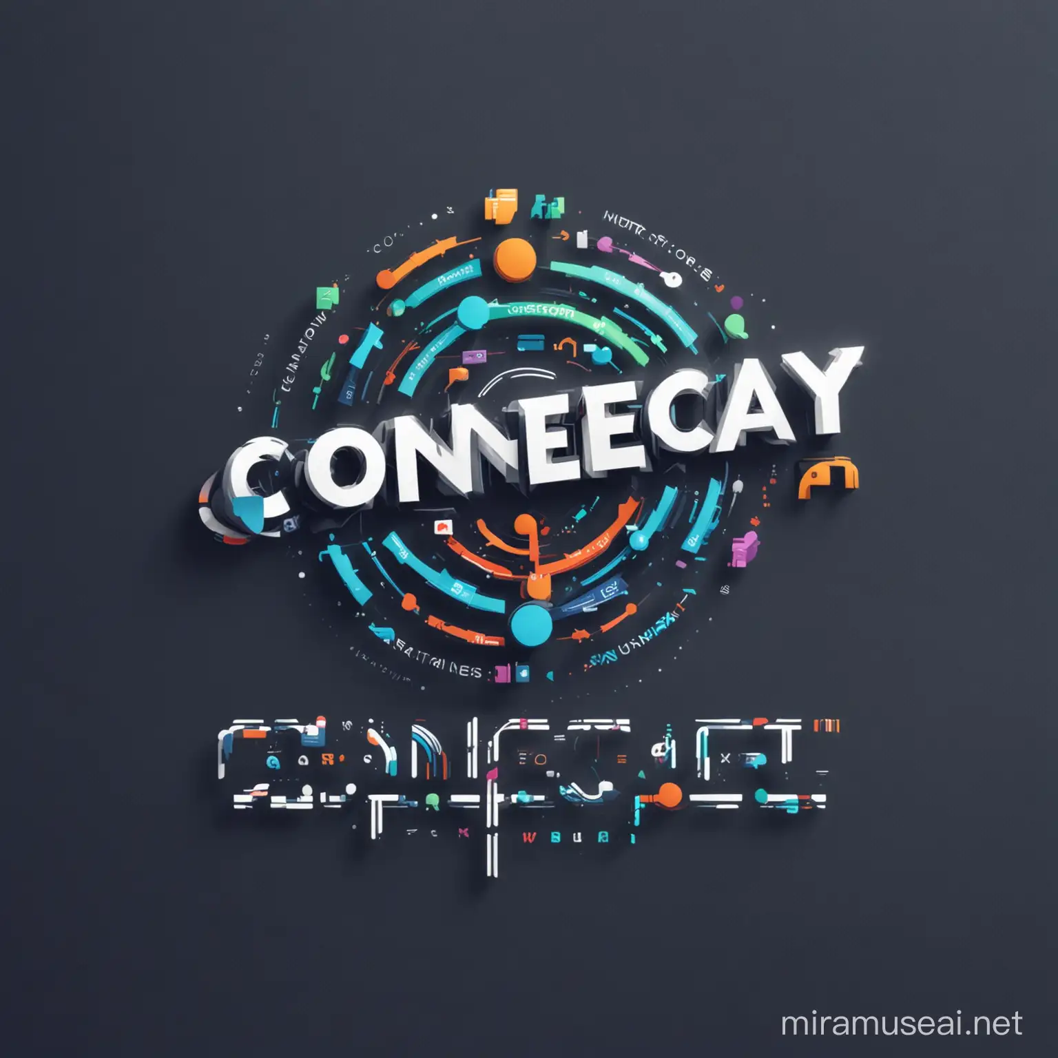 The "ConnectPay" logo concept revolves around the idea of connectivity and efficiency in payroll management through API integration. It features stylized lettering and an abstract design element that represents connectivity and data exchange. The color scheme is kept modern and professional, with contrasting shades to create visual interest.