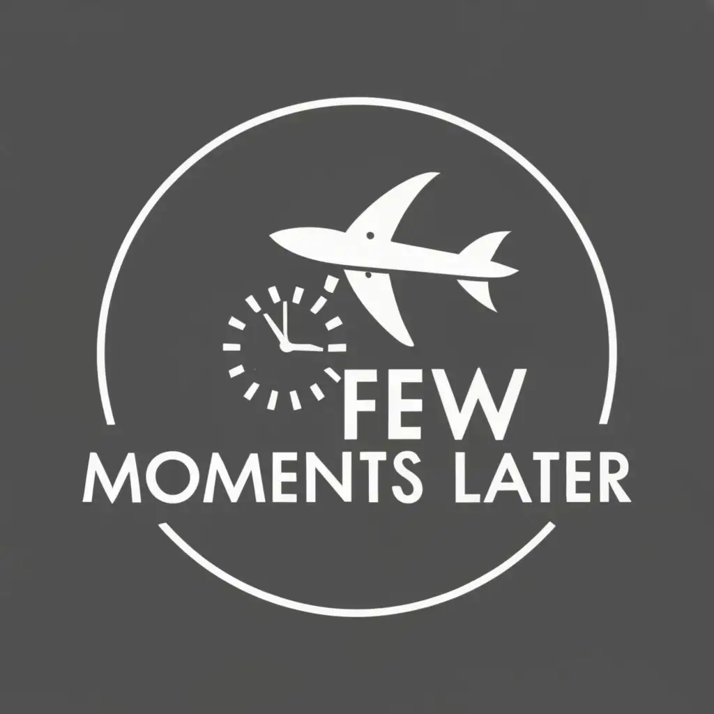 logo, Time, with the text "Few moments later", typography, be used in Travel industry