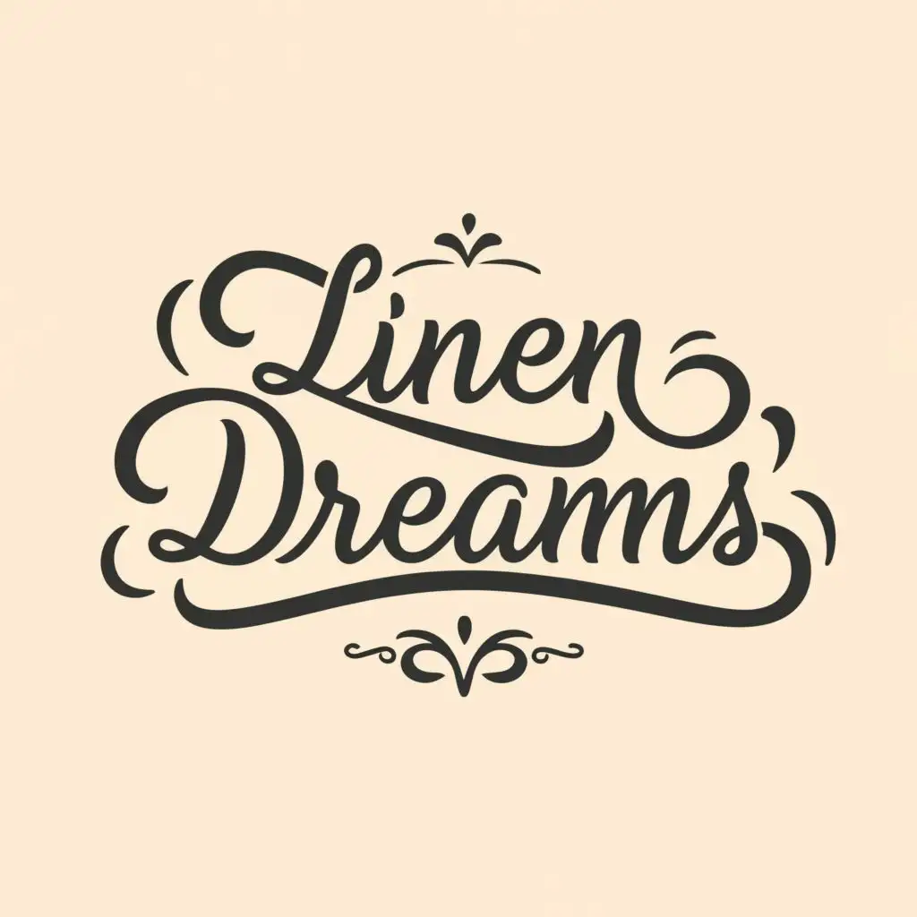 logo, typography, with the text "Linen Dreams", typography, be used in Home Family industry