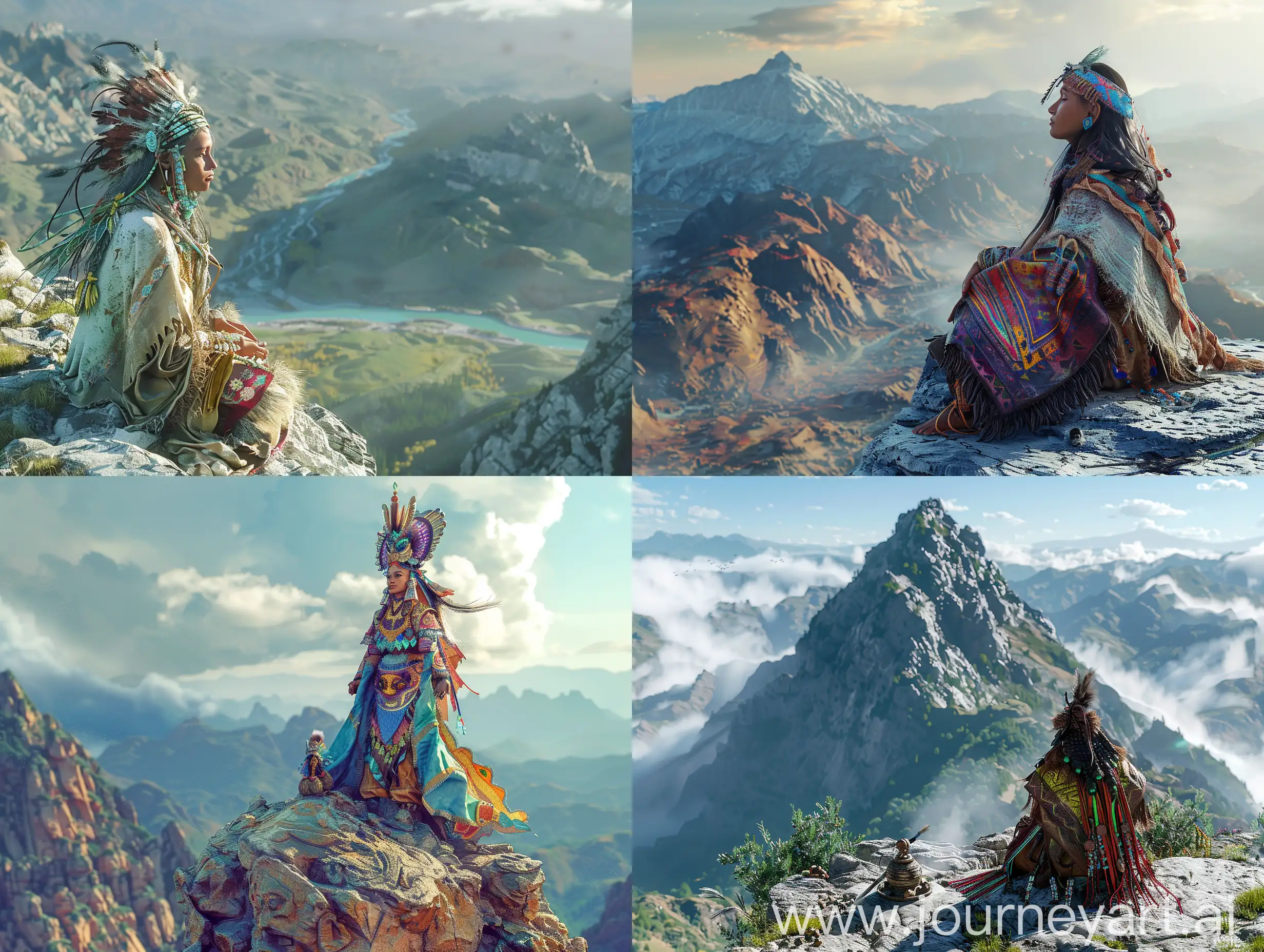 Realistic-Buryat-Shamanic-Goddess-on-Mountain-Peak