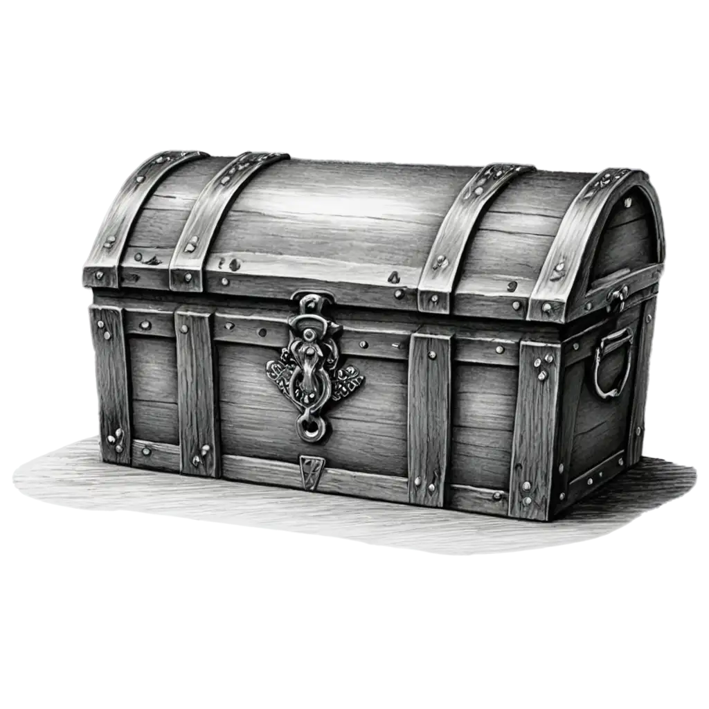 Exquisite-Pirates-Chest-Pencil-Drawing-in-PNG-Format-Unveil-the-Treasure-Trove-in-High-Definition