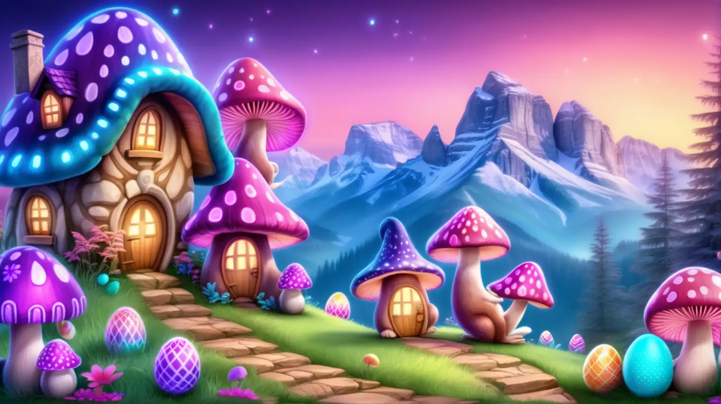 Enchanting Squirrels in a Luminous Fairytale Landscape