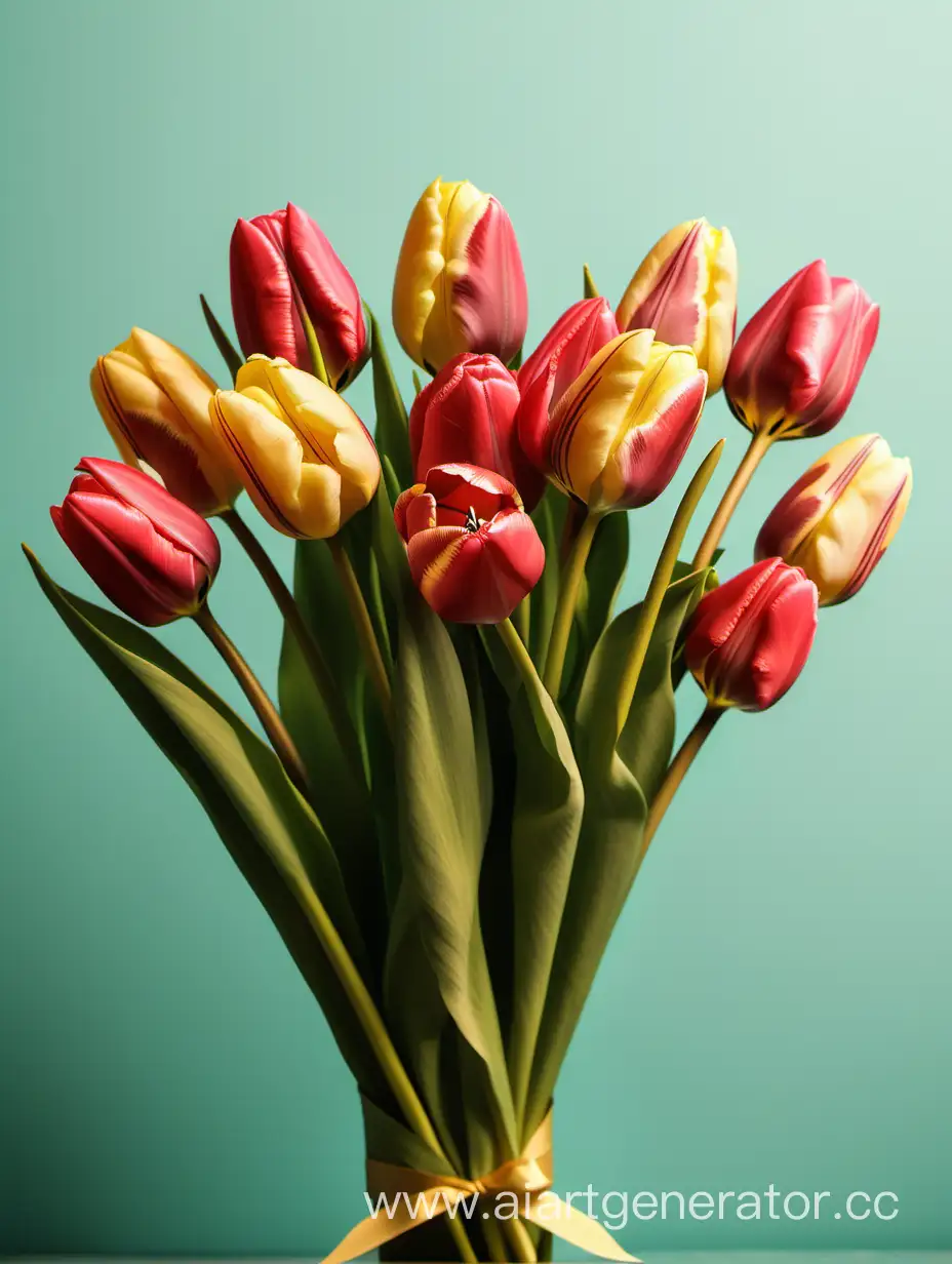 Vibrant-Tulip-Bouquet-Fresh-Blooms-for-Festive-Flyers