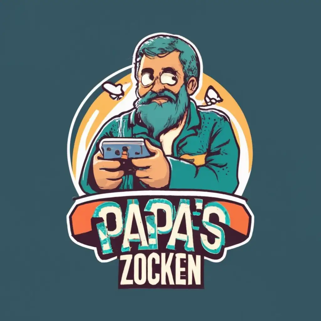 LOGO-Design-For-Papas-Zocken-Dynamic-Typography-for-Online-Gaming-Enthusiasts