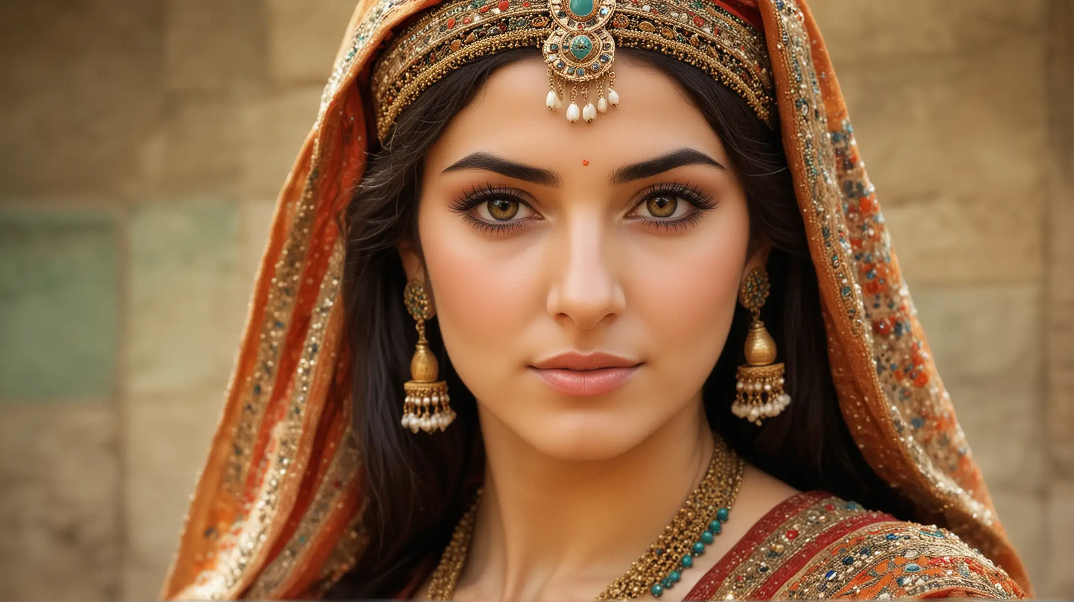 Elegant Persian Woman in Traditional Attire