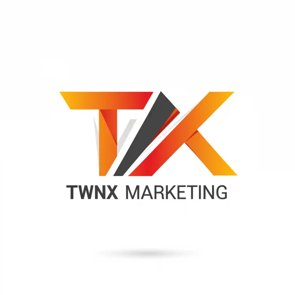 a logo design,with the text "TwinX Marketing", main symbol:TX,Minimalistic,be used in Technology industry,clear background