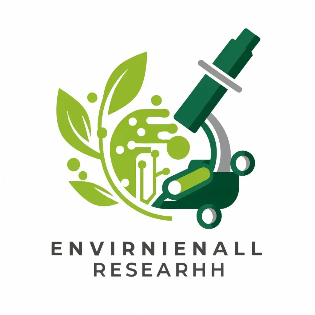 a logo design,with the text "Environmental Research", main symbol:research life science, technology, 3d design,complex,clear background