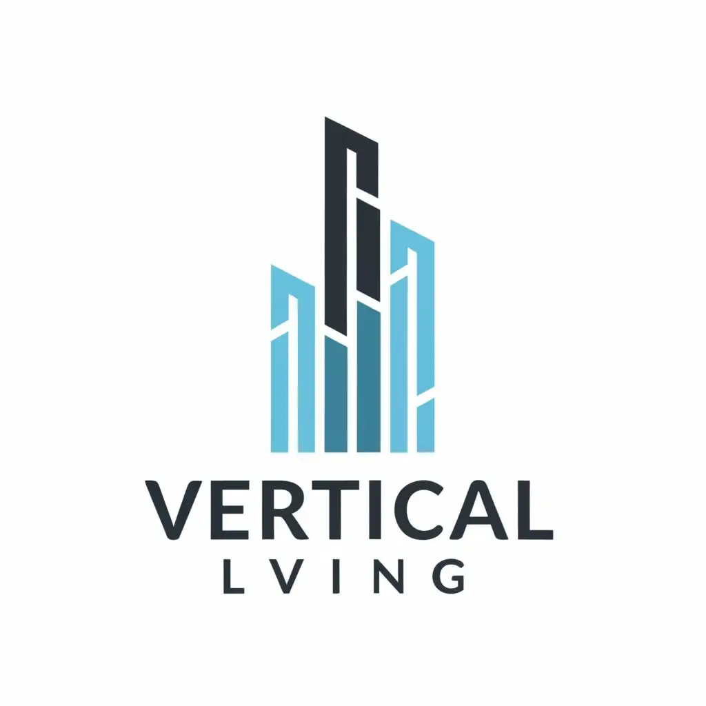 a logo design,with the text "Vertical Livings", main symbol:Property company, be used in Real Estate industry