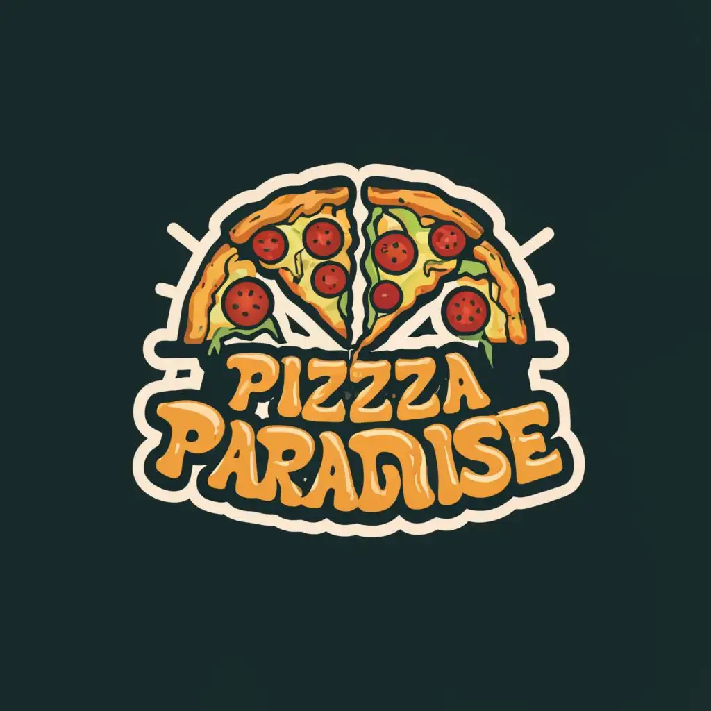 a logo design,with the text "OnePizzaParadise

", main symbol:pizza, art ,Moderate,be used in Entertainment industry,clear background