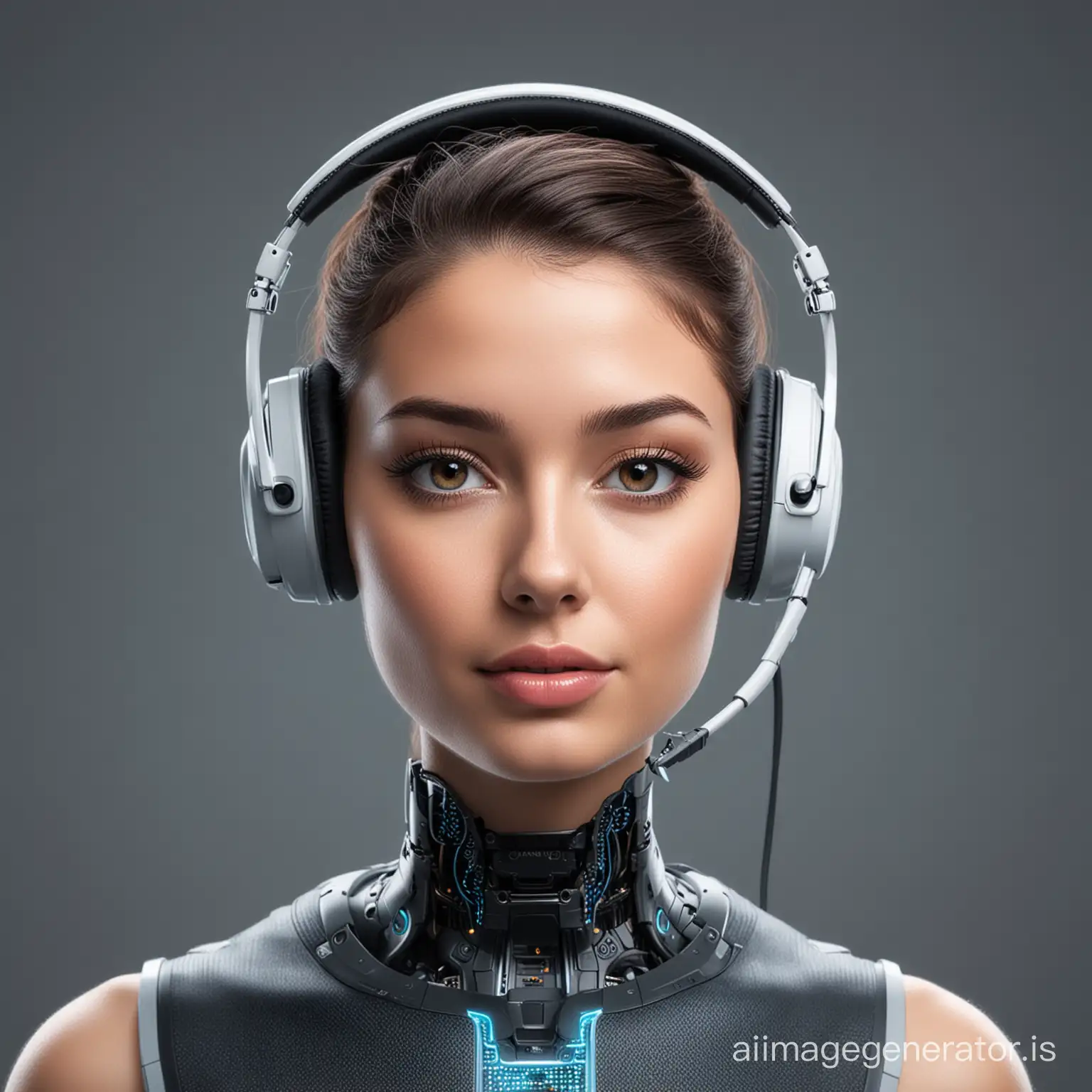chatbot ai bot wearing headset