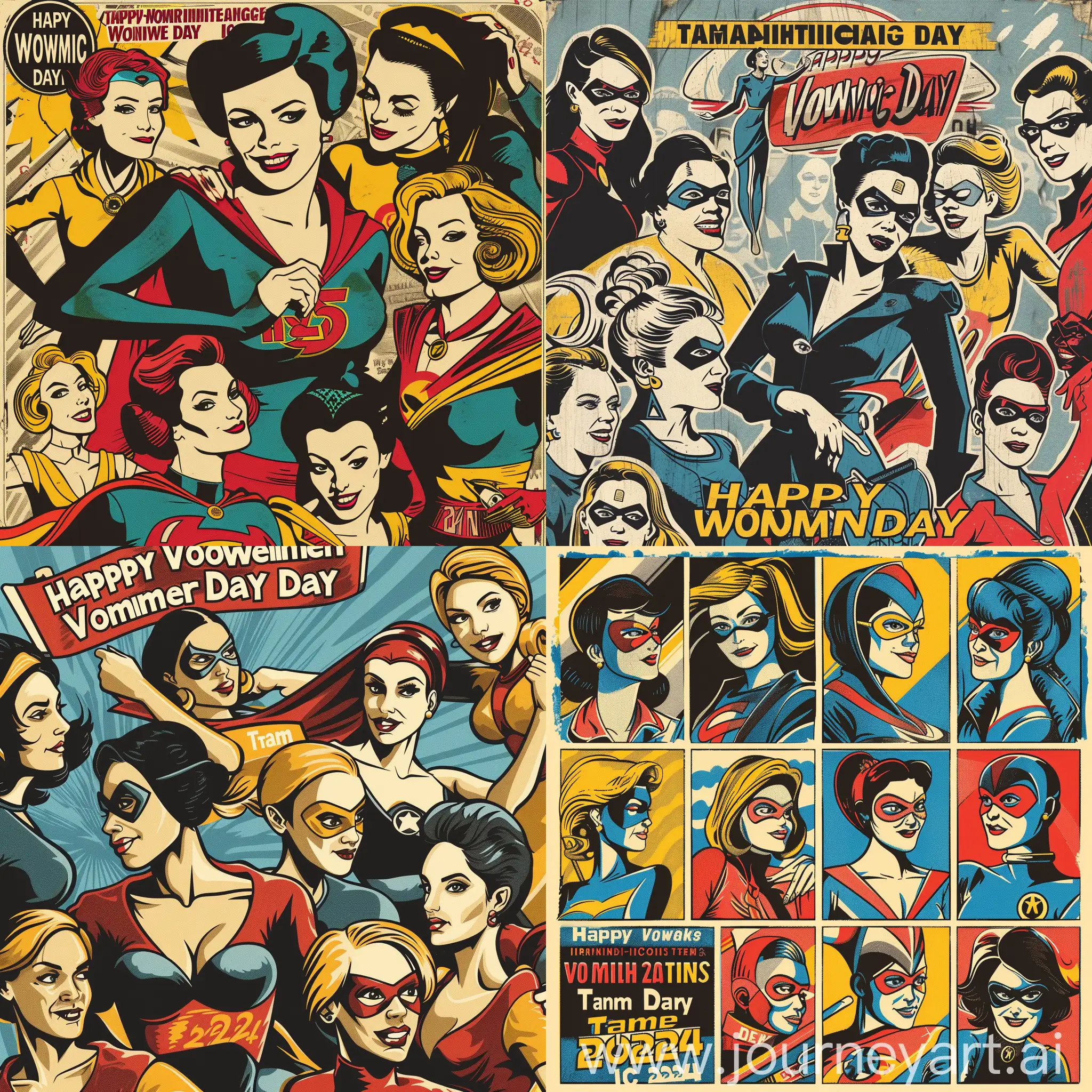 Dynamic-1950sInspired-Superheroic-Women-Celebrate-International-Womens-Day
