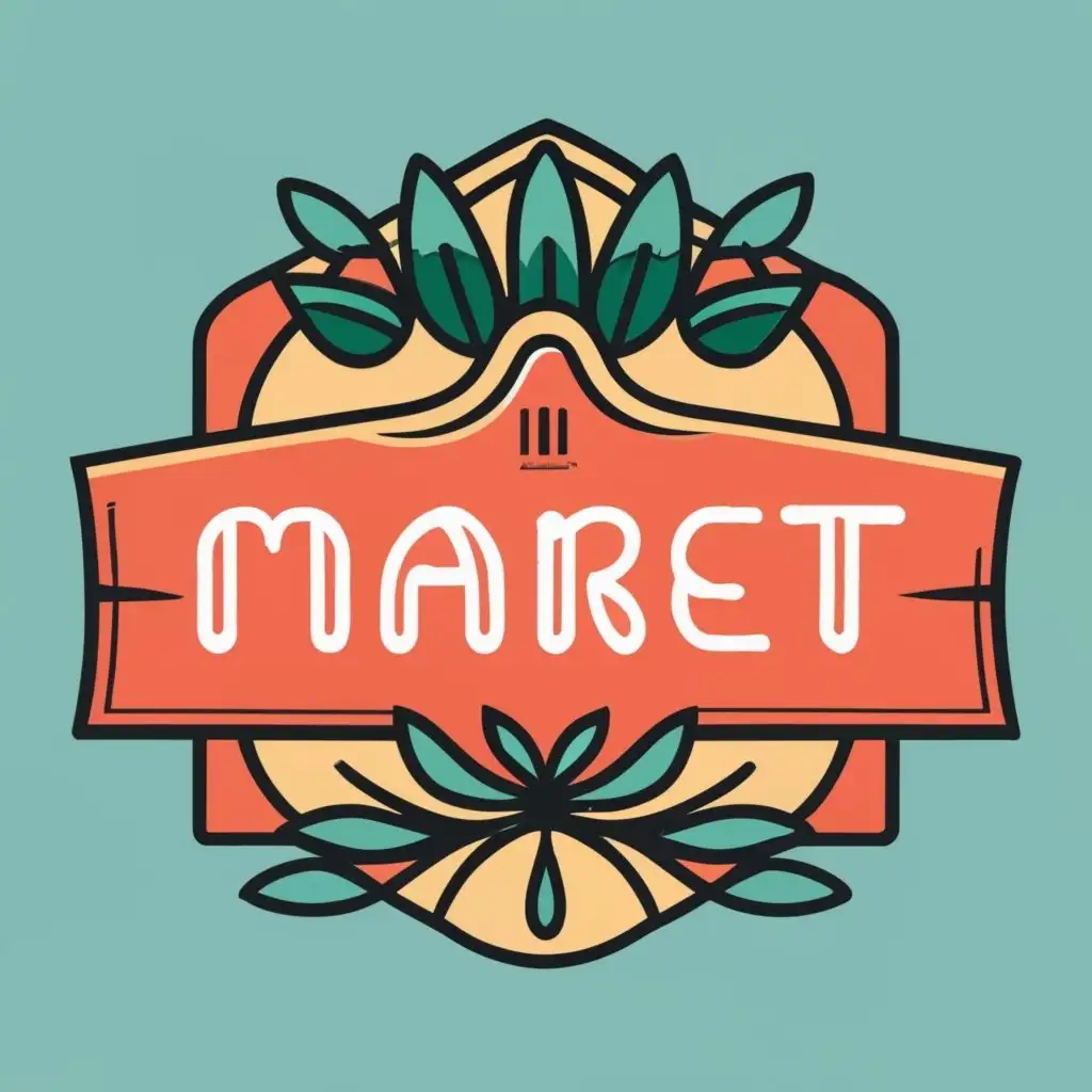 logo, buy thing in the market, with the text "market", typography, be used in Retail industry