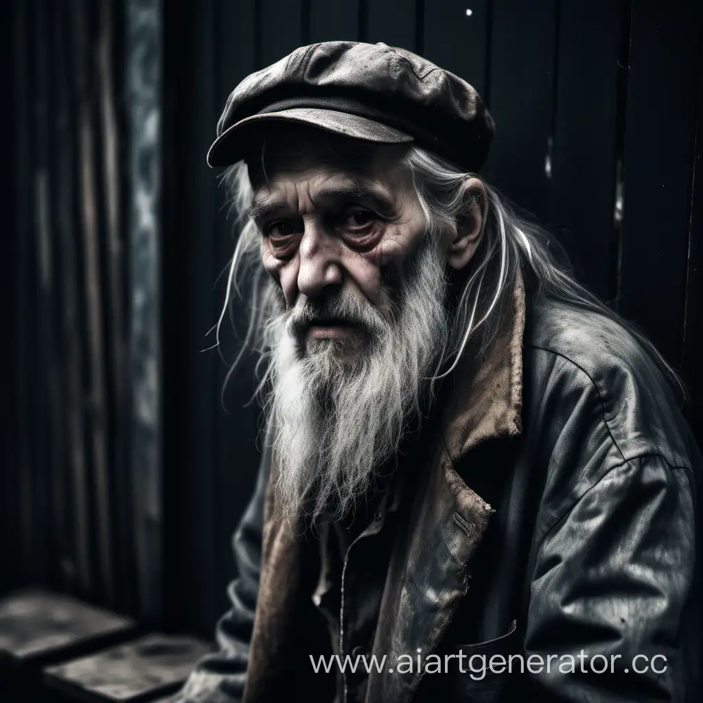 Elderly-Vagabond-in-Gothic-Ambiance