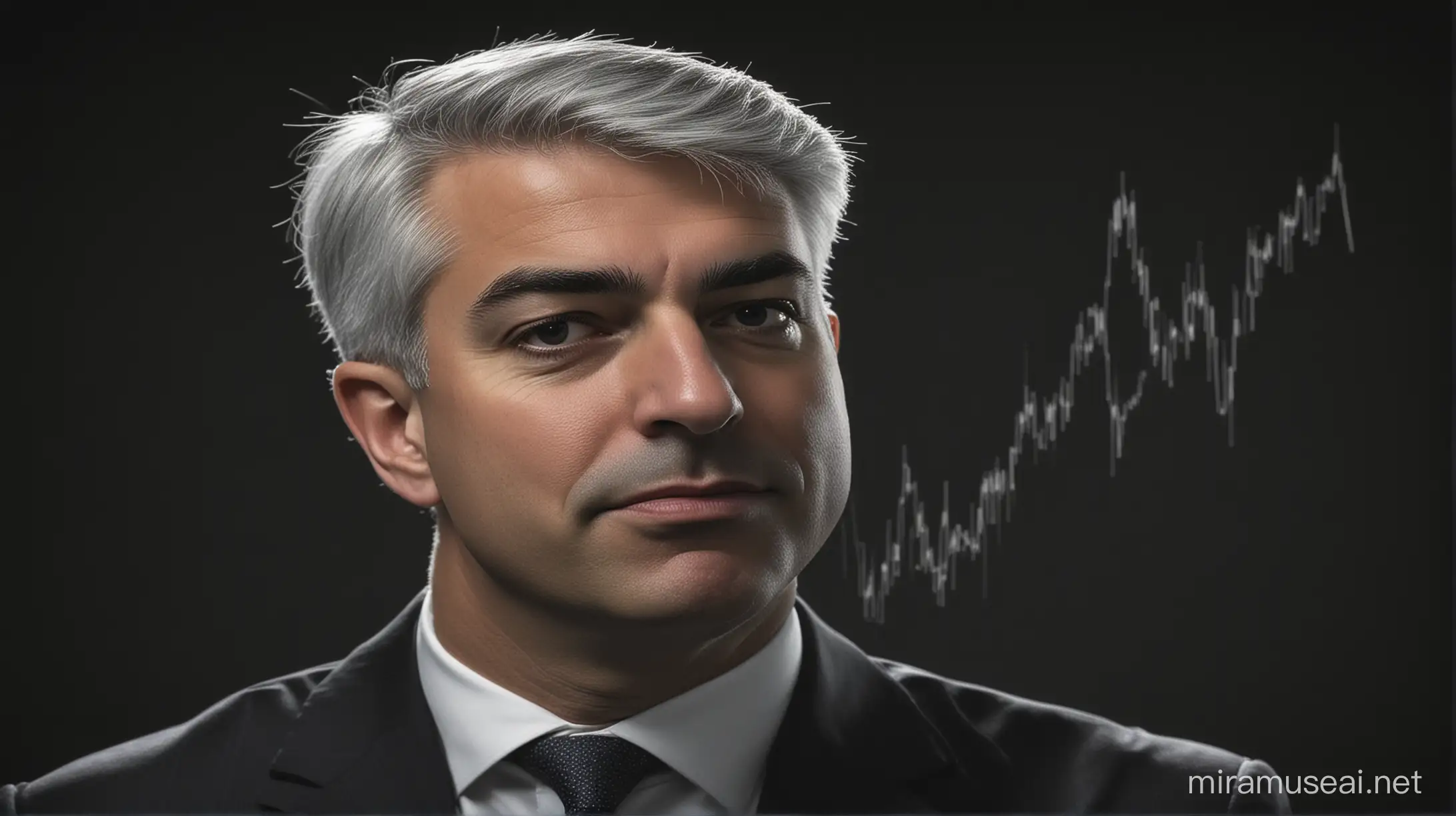 Bill Ackman's Portfolio going up and black color in background