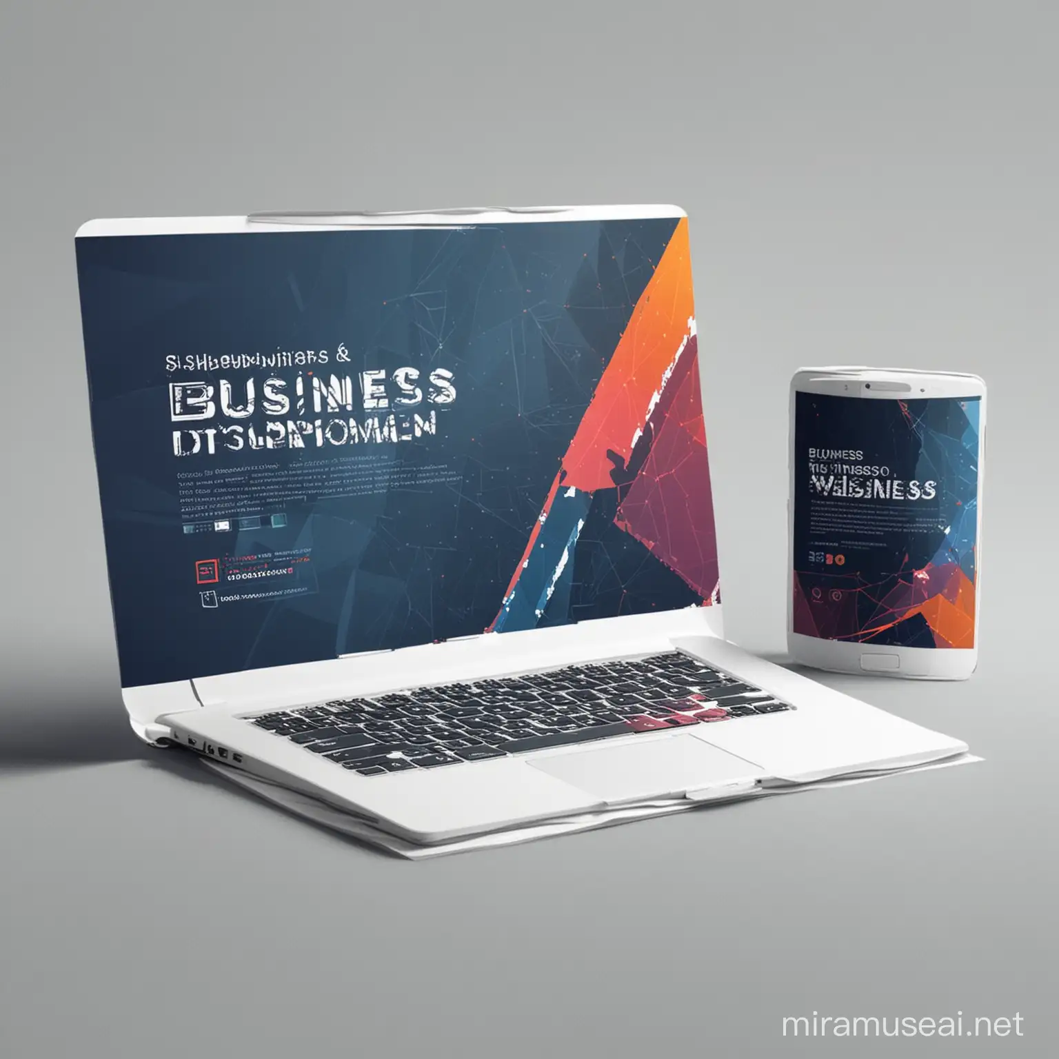 Cover design for business, website development banner
