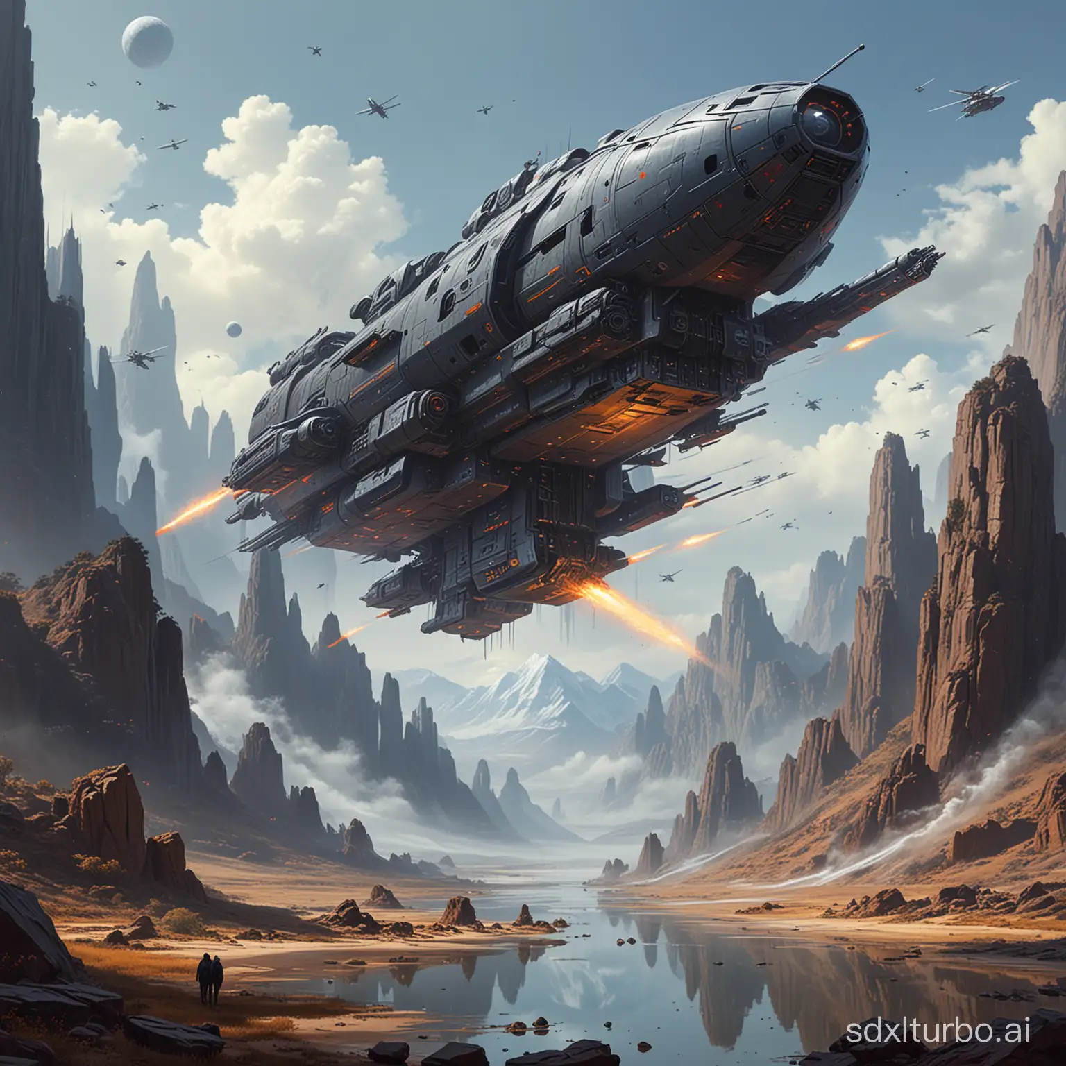 Jiaolong Sci-Fi Painting