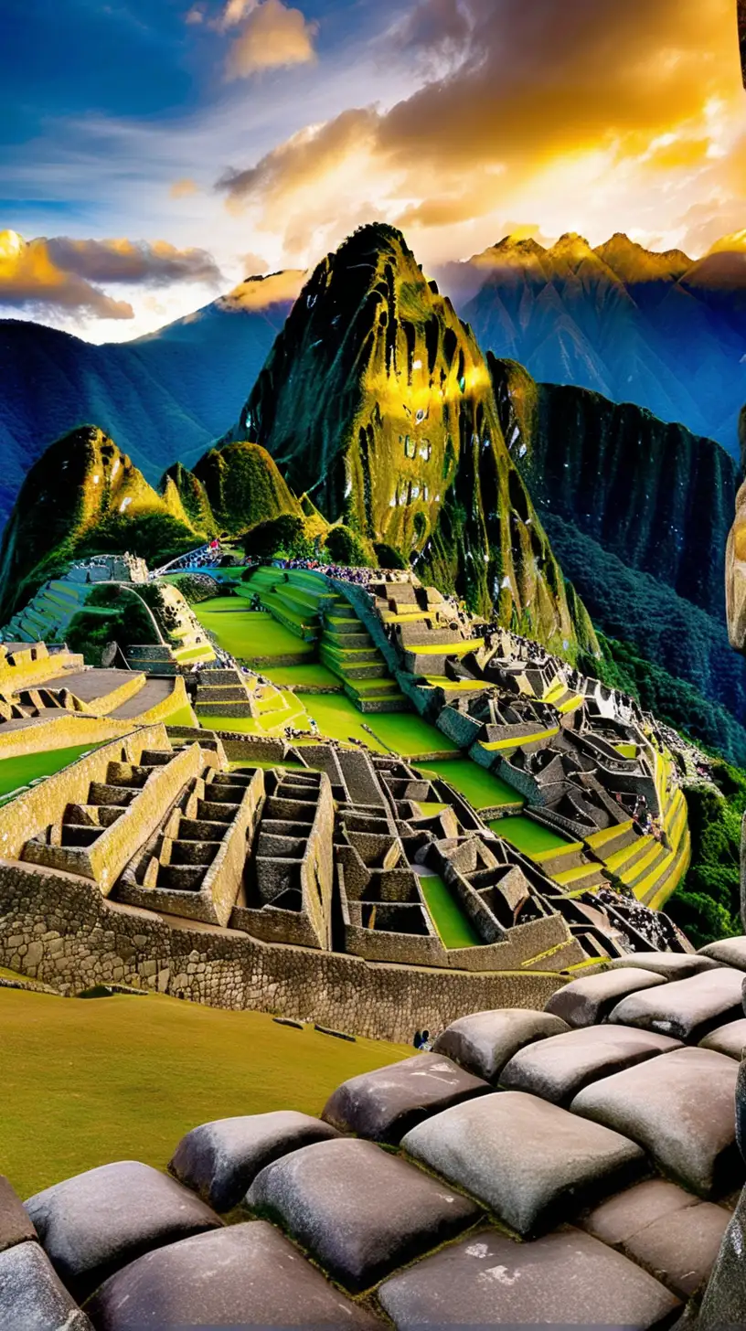 Machu Picchus Mirror Temple at Sunrise Ancient Incan Wonder Reflecting Mystical Light