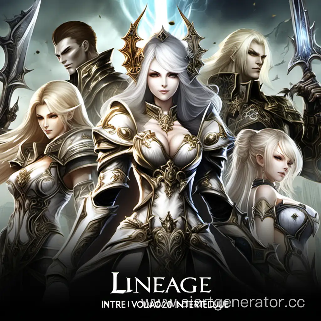 Рекламный баннер для онлайн игры Lineage 2 креативный с текстом “L2VOLGA x10 Interlude”