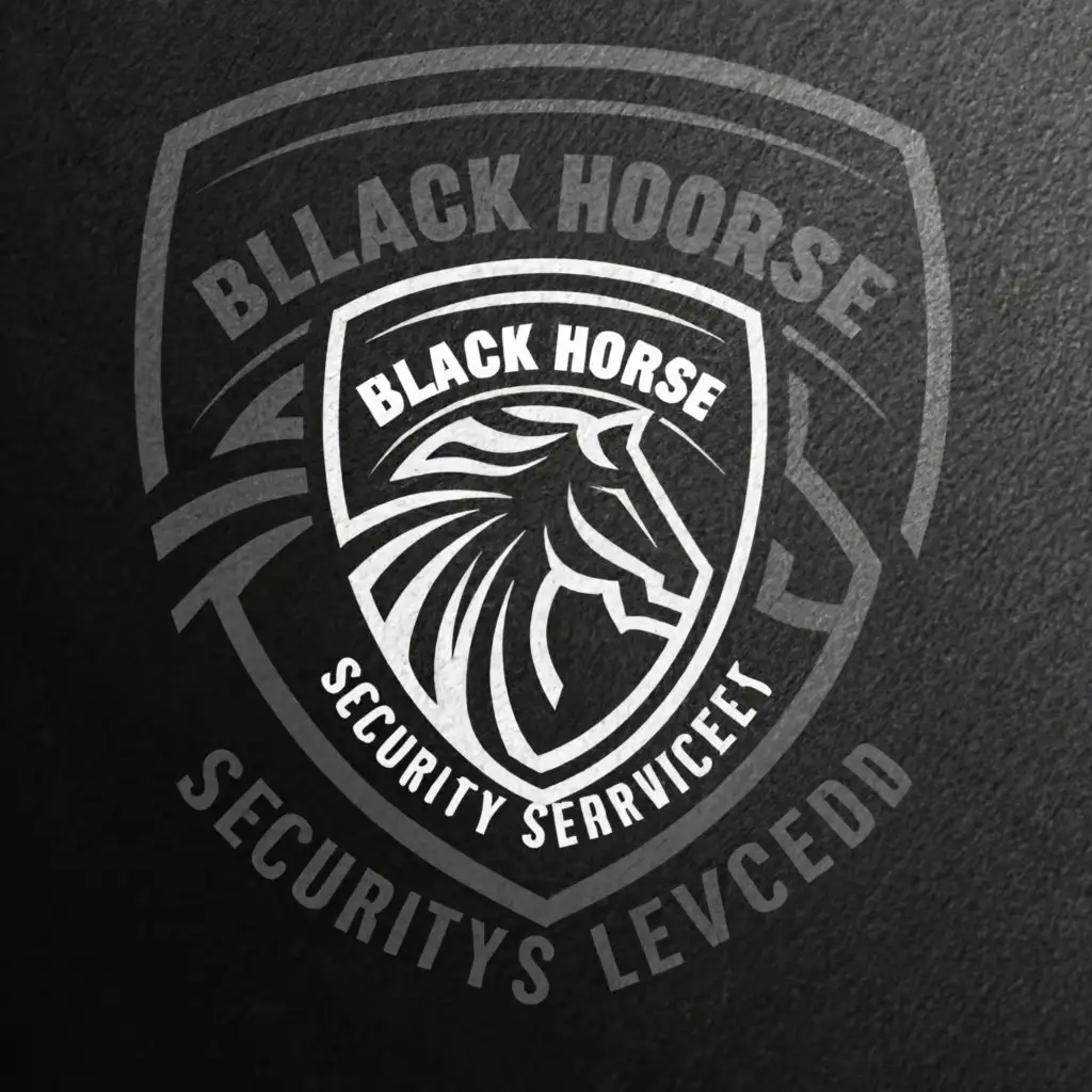 a logo design,with the text 'Black Horse Security Services Ltd.', main symbol:horse and shield,Moderate,clear background