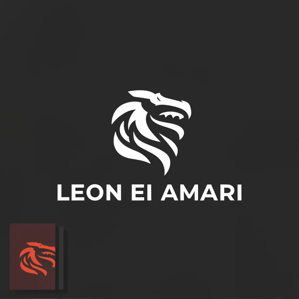 a logo design,with the text "Leon EI Amari", main symbol:dragon,Moderate,be used in Technology industry,clear background
