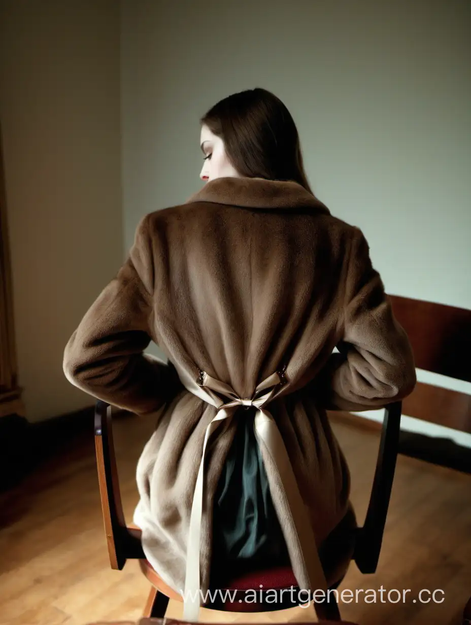 Girl-Tied-to-Chair-in-Long-Sable-Coat