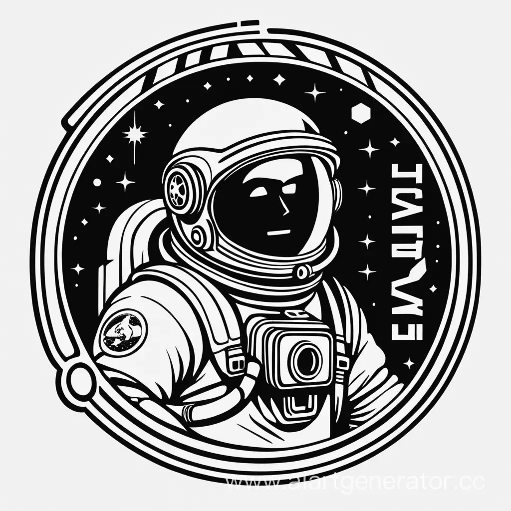 черно-белый логотип с космонавтом и надписью LeGenTaK