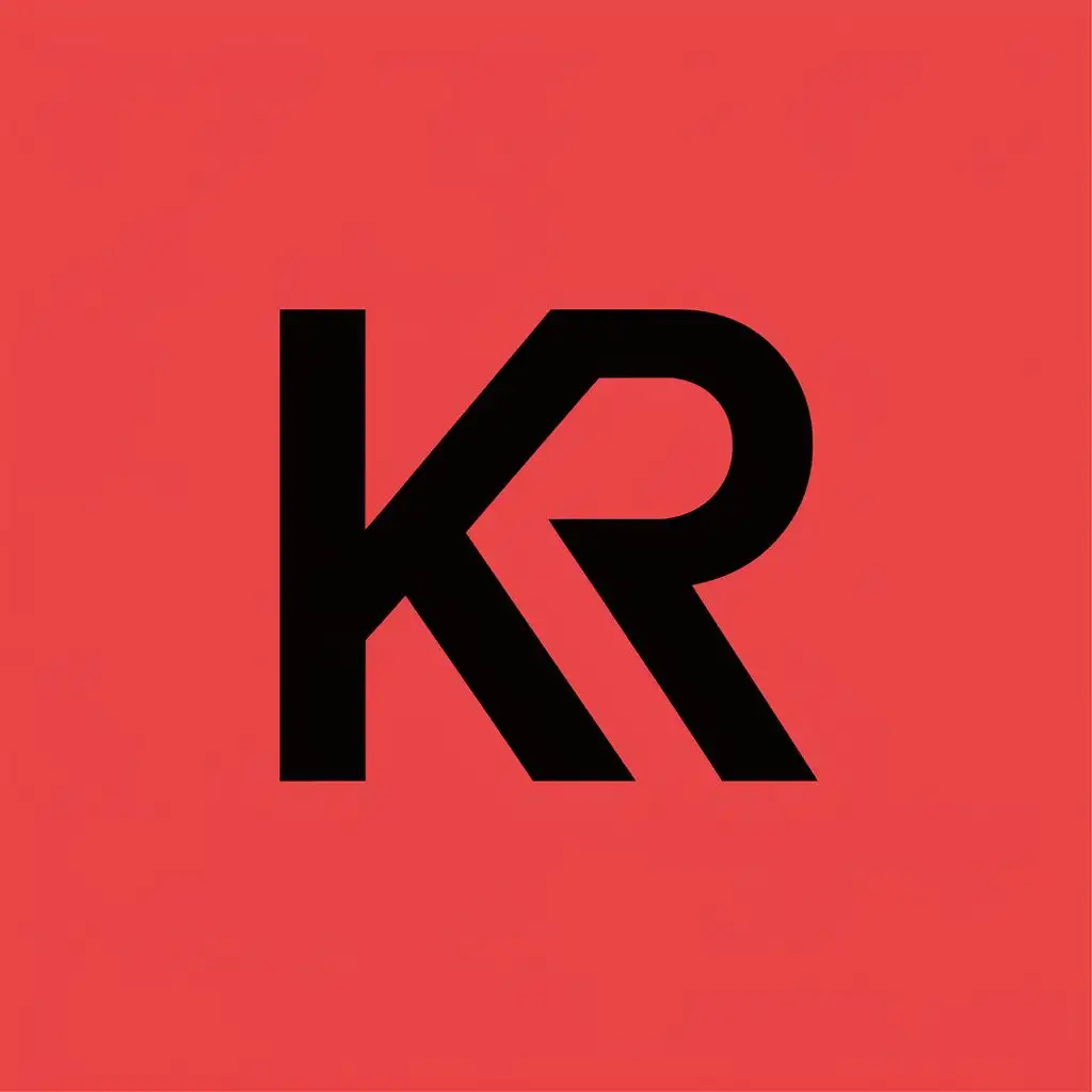 logo, KR, with the text "KR", typography