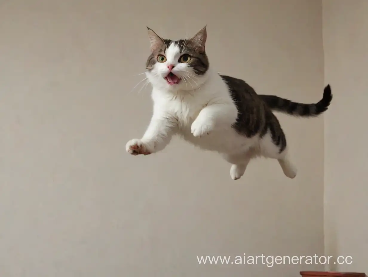 Graceful-Cat-Leaping-in-MidAir