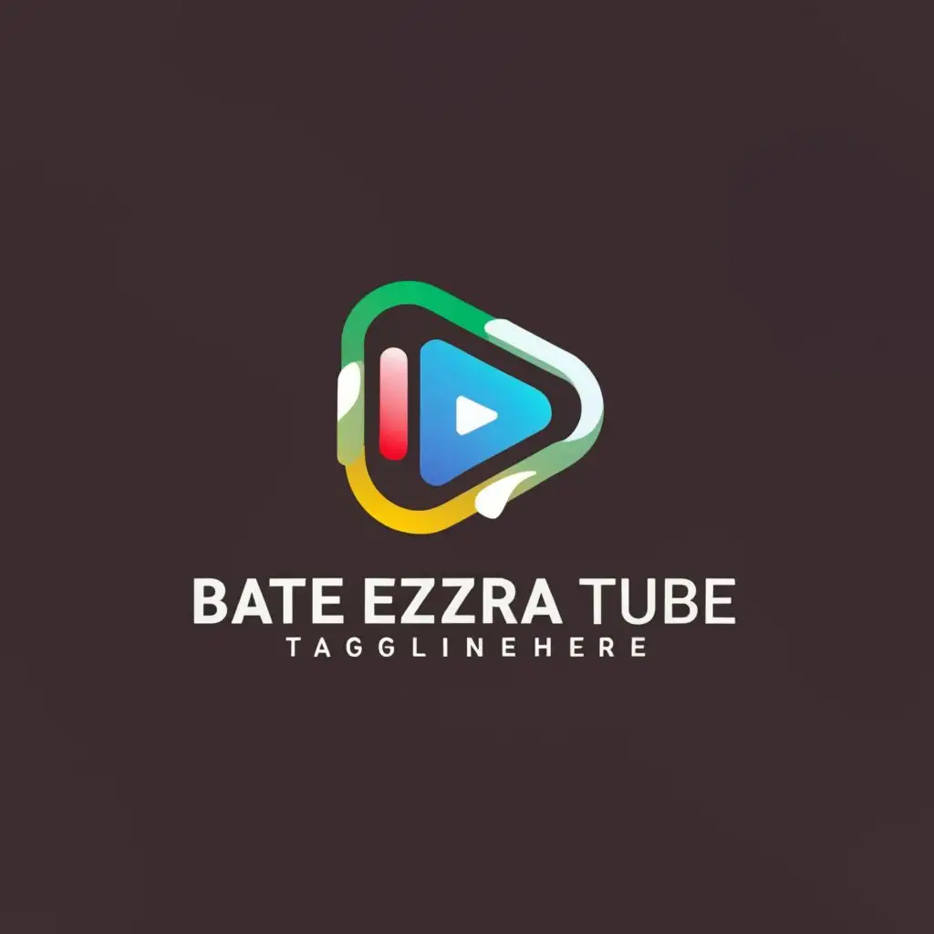 a logo design,with the text "Bate ezra tube", main symbol:Youtube channel  
 with e letter,Moderate,be used in Entertainment industry,clear background