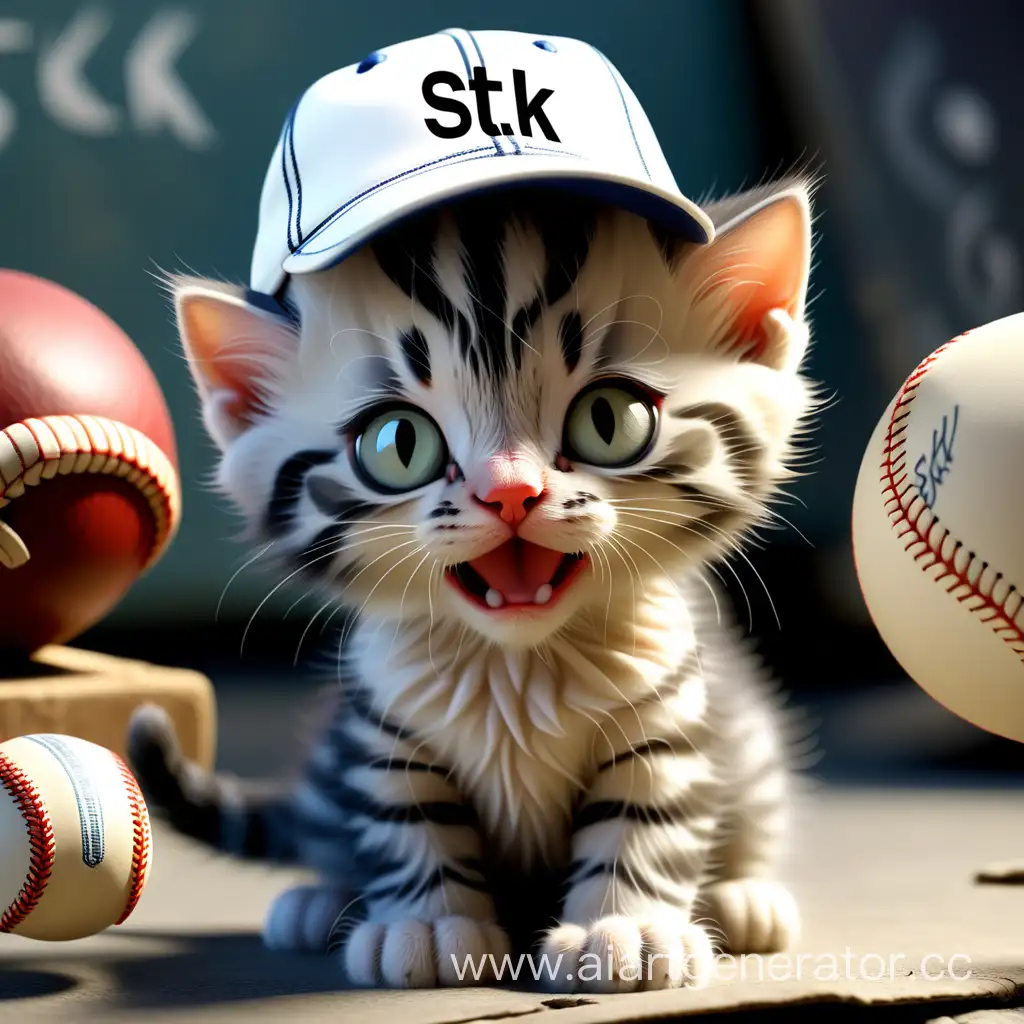 Adorable-Kitten-Wearing-STK-Baseball-Cap